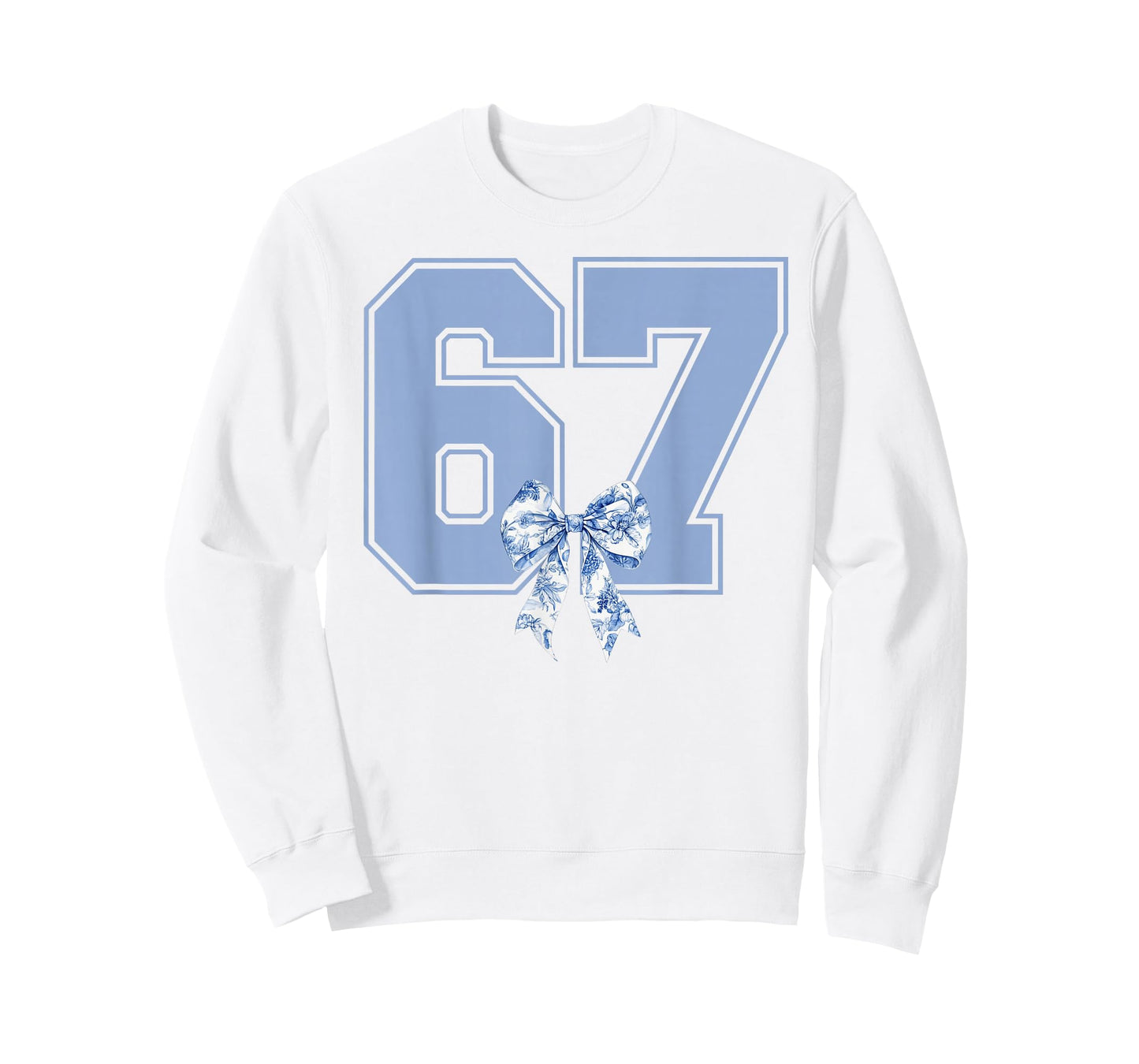 67 Meme Coquette Toile Blue Bow Funny Six Seven Girls T-Shirt