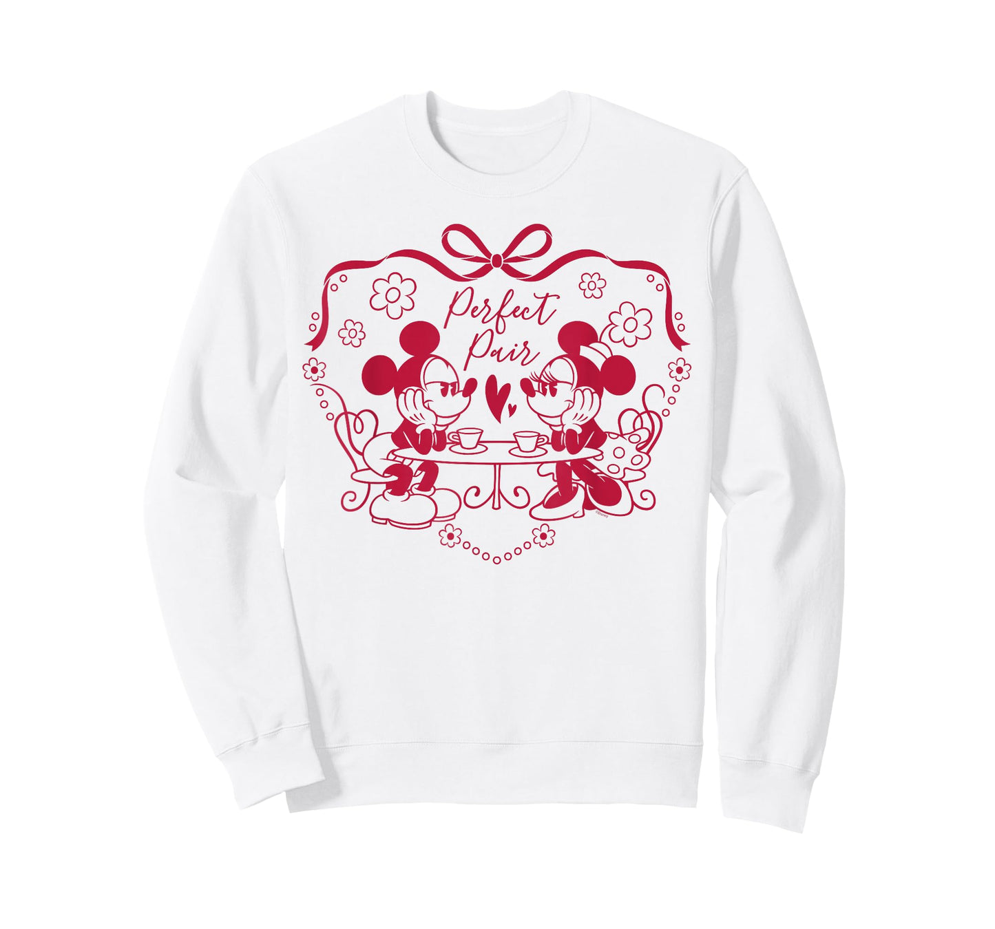 Disney Mickey & Minnie Perfect Pair Coquette Valentine's Day T-Shirt