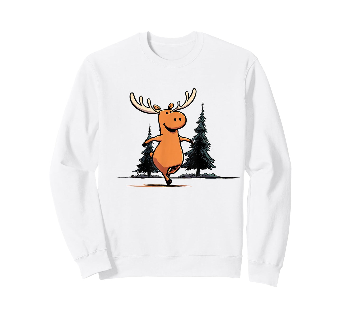 Country Moose 2D Cartoon Character T-Shirt