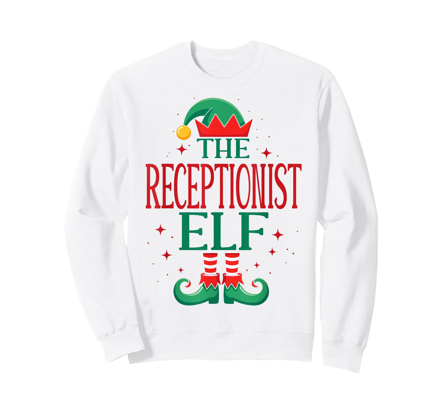 Funny Receptionist Elf Christmas Holiday for Medical Staff T-Shirt