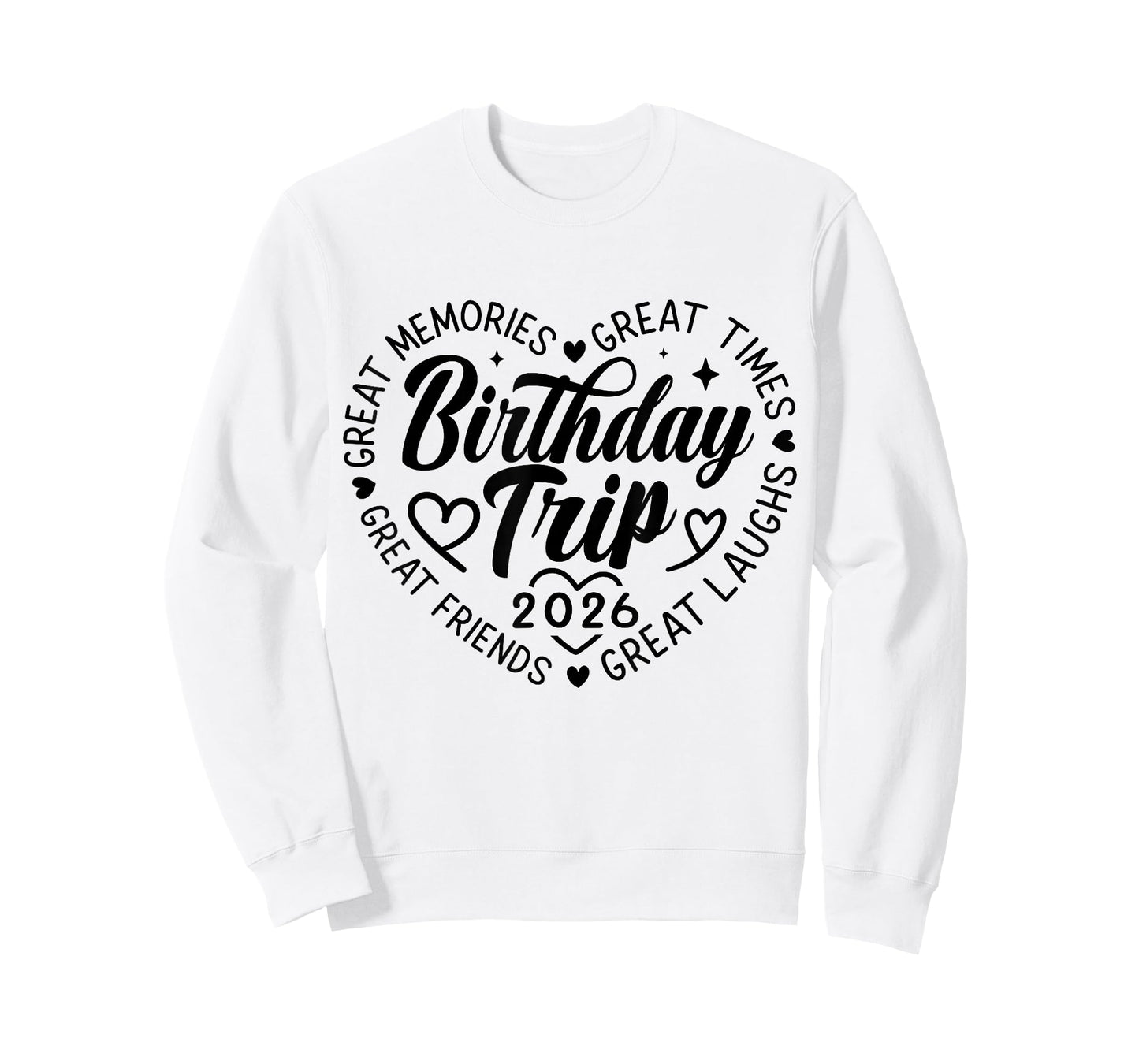 Birthday Crew Squad 2026 Tee Family Friends Trip Vacation T-Shirt