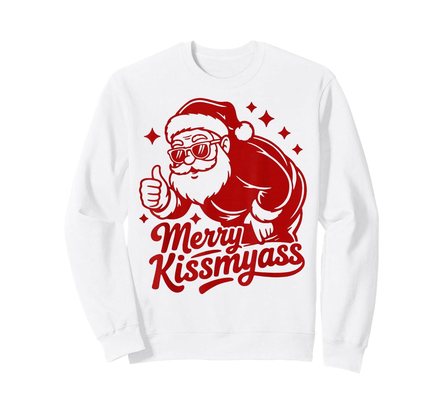 Merry KissMyAss X Xmas Santa Sunglasses Christmas T-Shirt