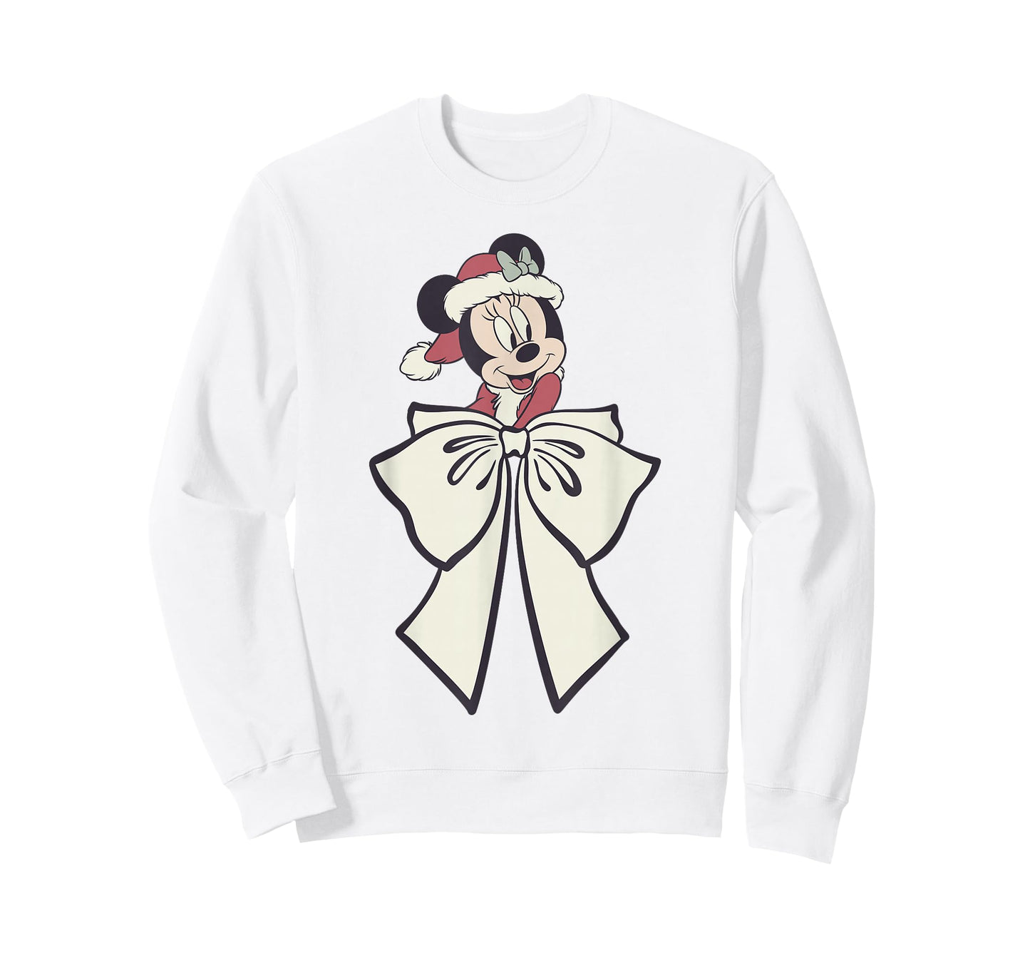 Disney Minnie Mouse Christmas Mrs. Claus Big Bow Portrait T-Shirt