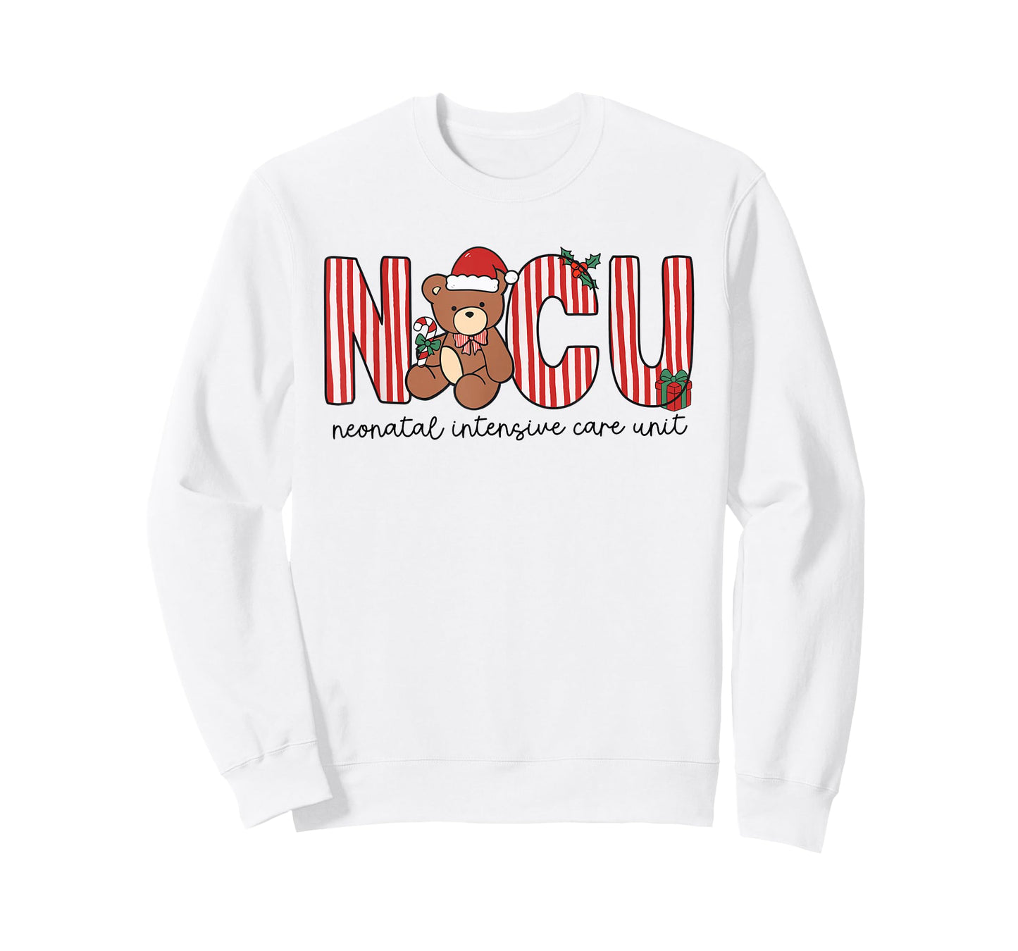 Women NICU Christmas Neonatal Intensive Care Unit Holiday T-Shirt