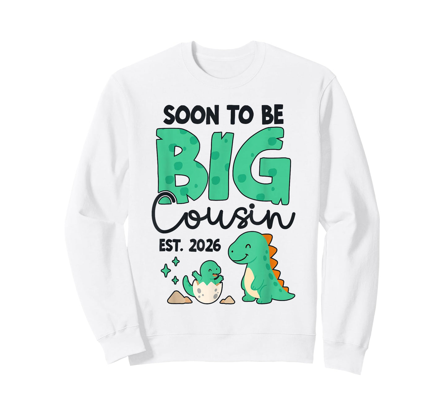 Soon to Be Big Cousin 2026 Dinosaur First Baby Announcement T-Shirt