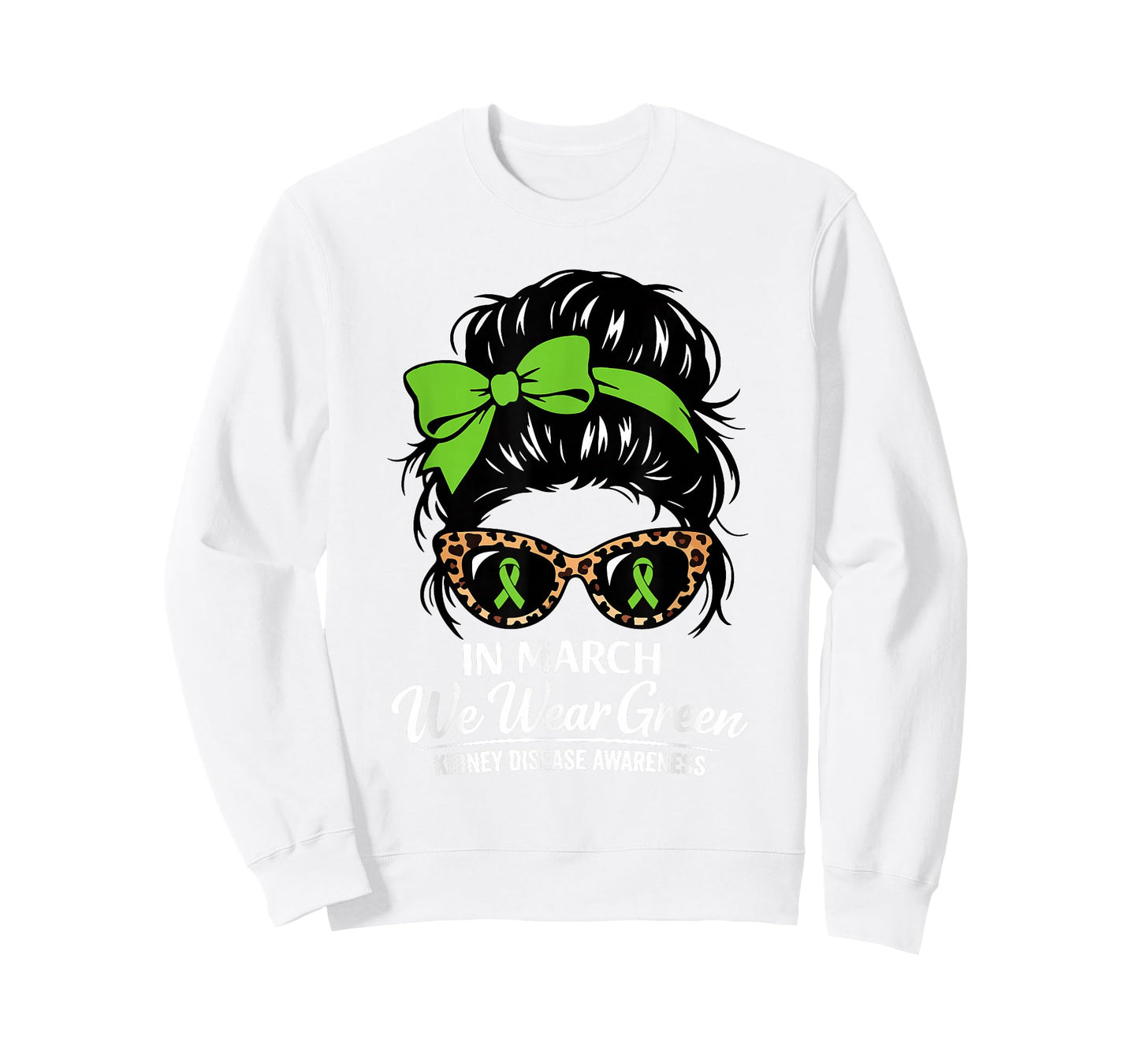 in March We Wear Green Kidney Disease Awareness Ribbon Green T-Shirt
