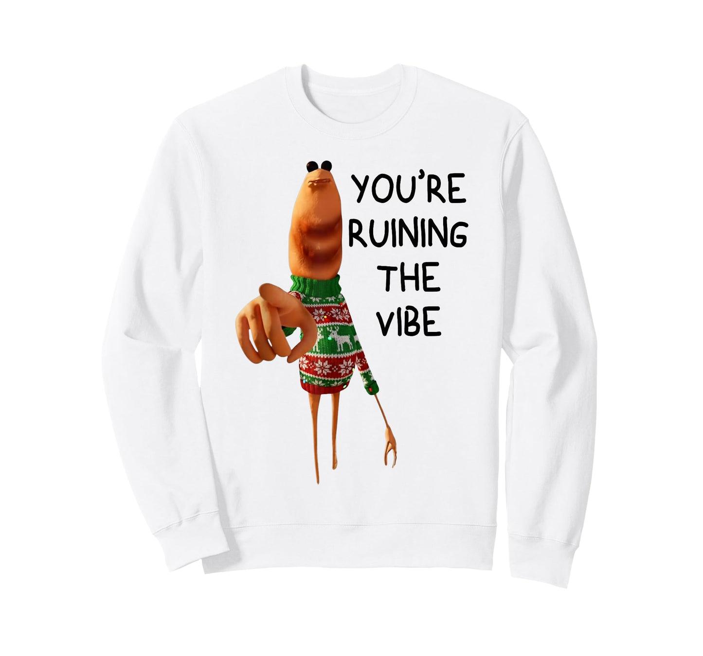 Funny Marcus The Worm You're Ruining The Vibe Christmas Meme T-Shirt