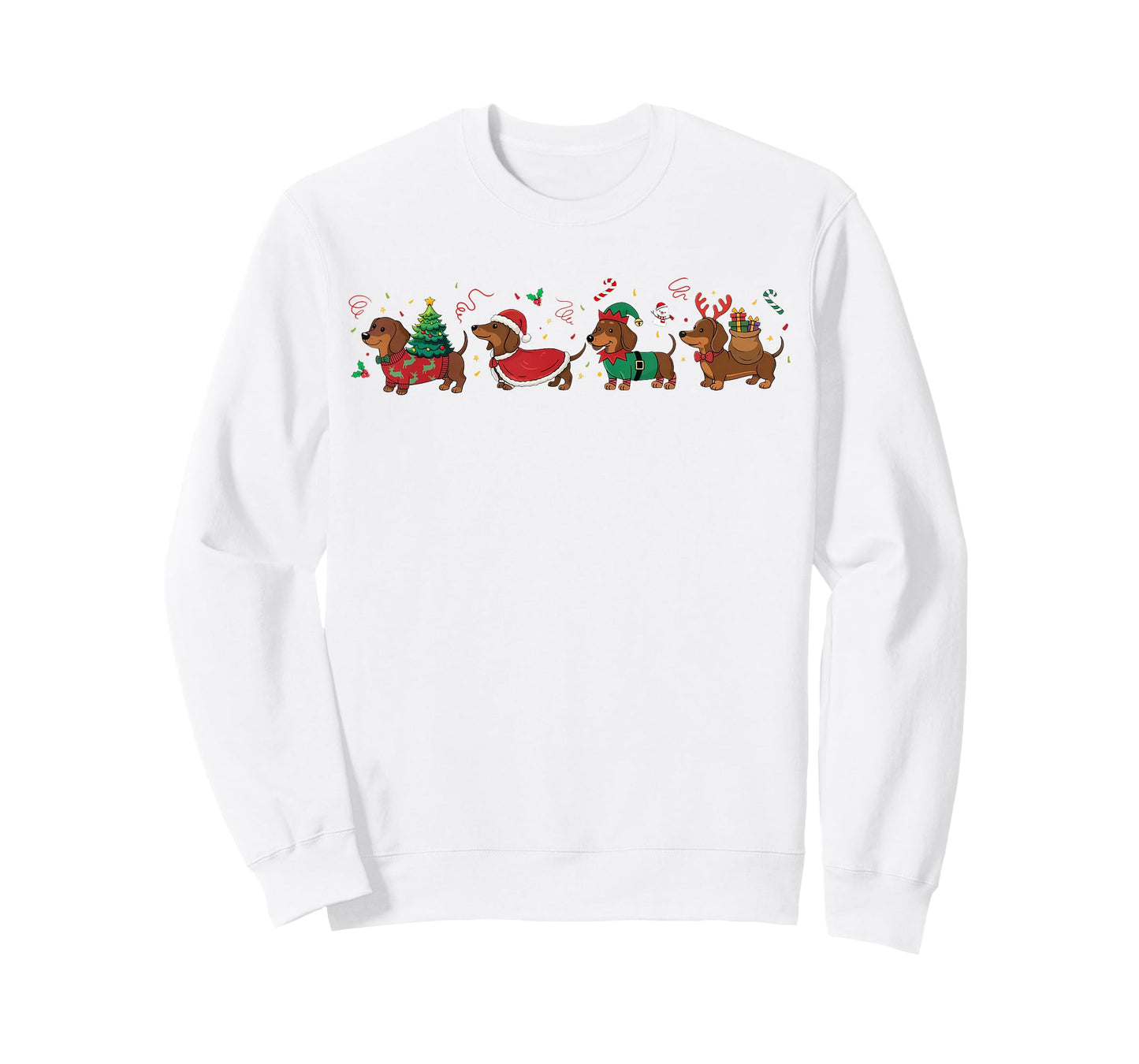 Funny Weenie Dog Dachshund Christmas Cute Merry Xmas Holiday T-Shirt