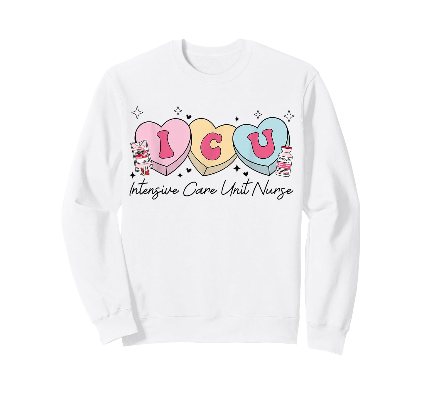 Shirt Intensive Care Unit Nurse Heart T-Shirt