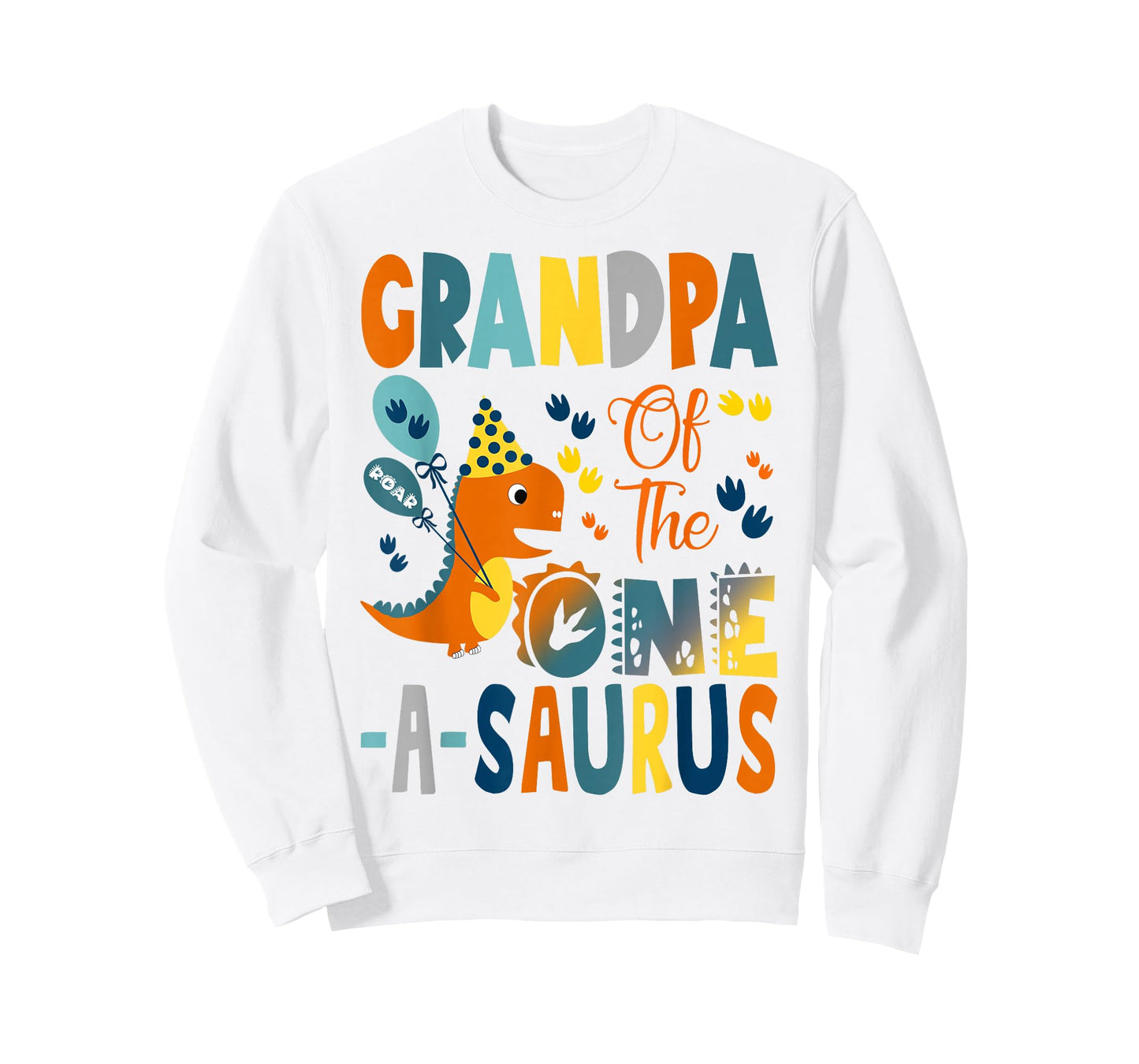 Grandpa of The One-A-Saurus 1st Birthday Boy Dinosaur T-Shirt