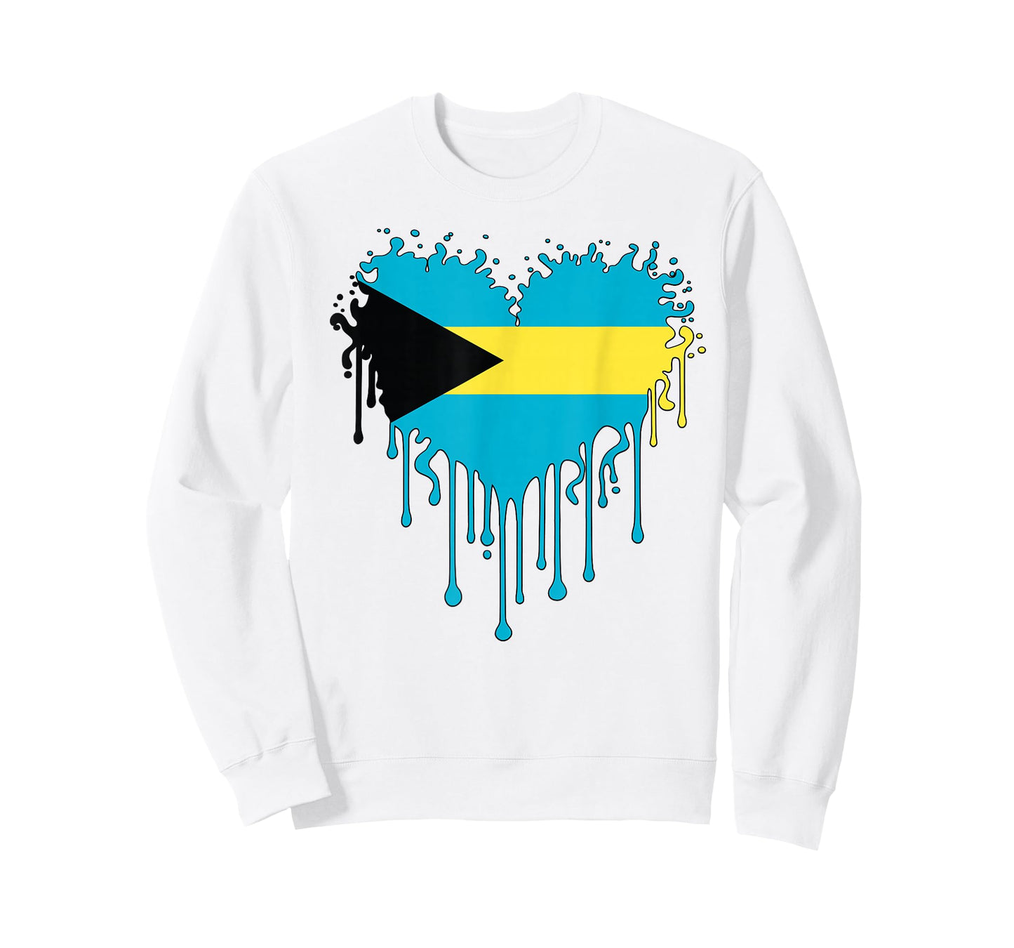 Proud Bahamas Heart Nassau Bahamian Flag Family Vacation T-Shirt