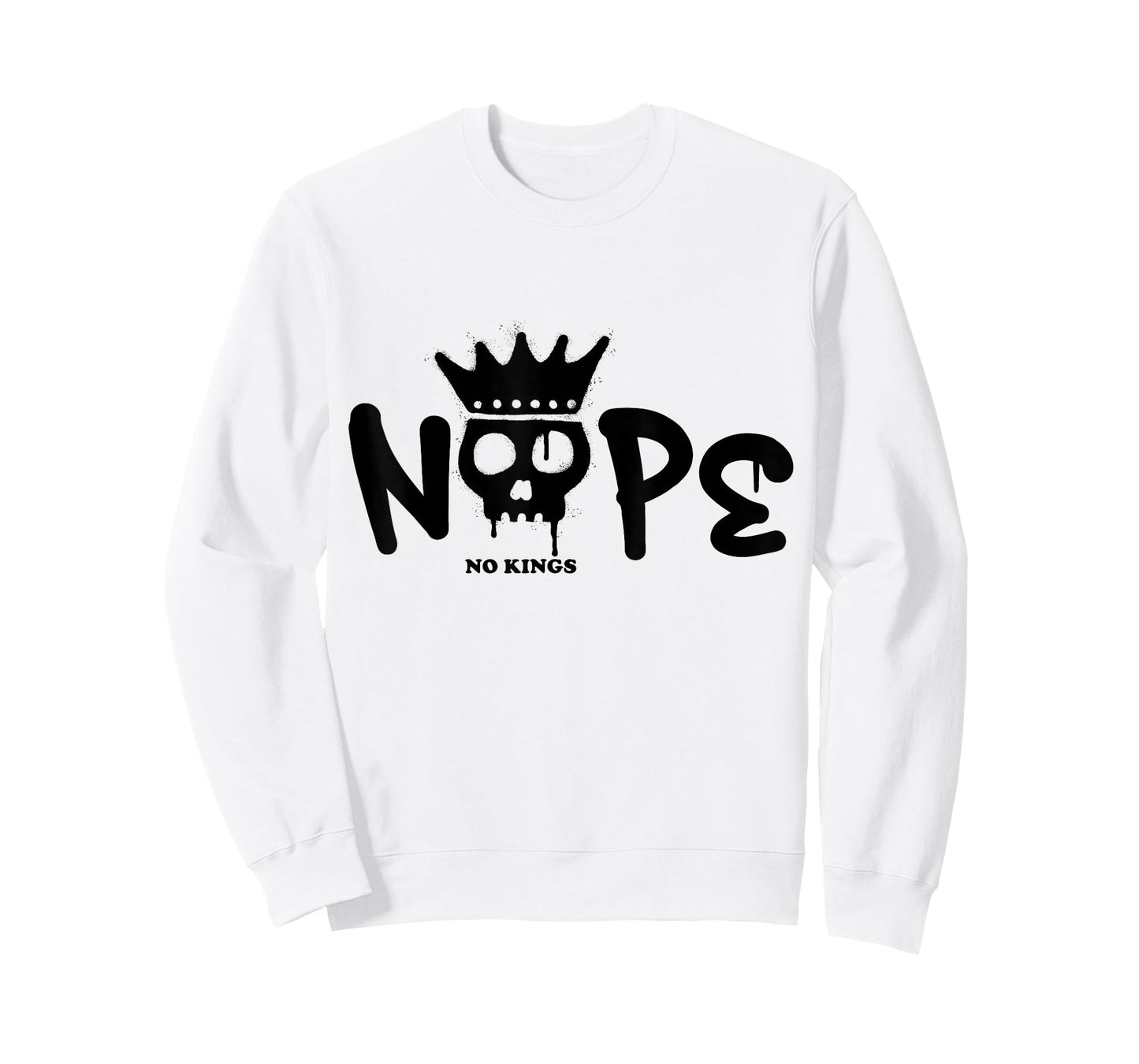 No Kings Day 2025 Protest Sign Skull Nope Men Women Kids T-Shirt