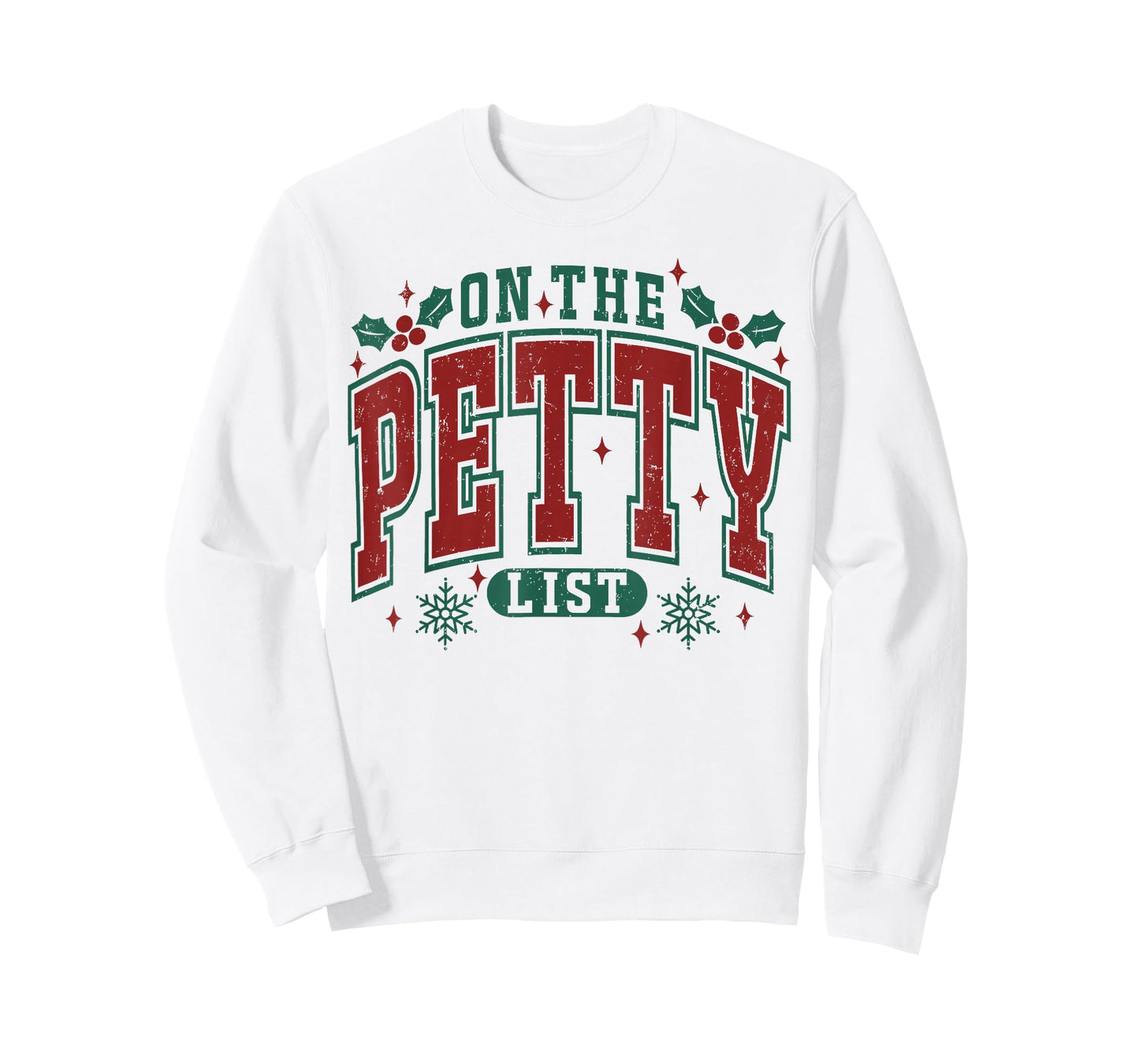 On The Petty List Funny Christmas Retro Holiday Humor T-Shirt