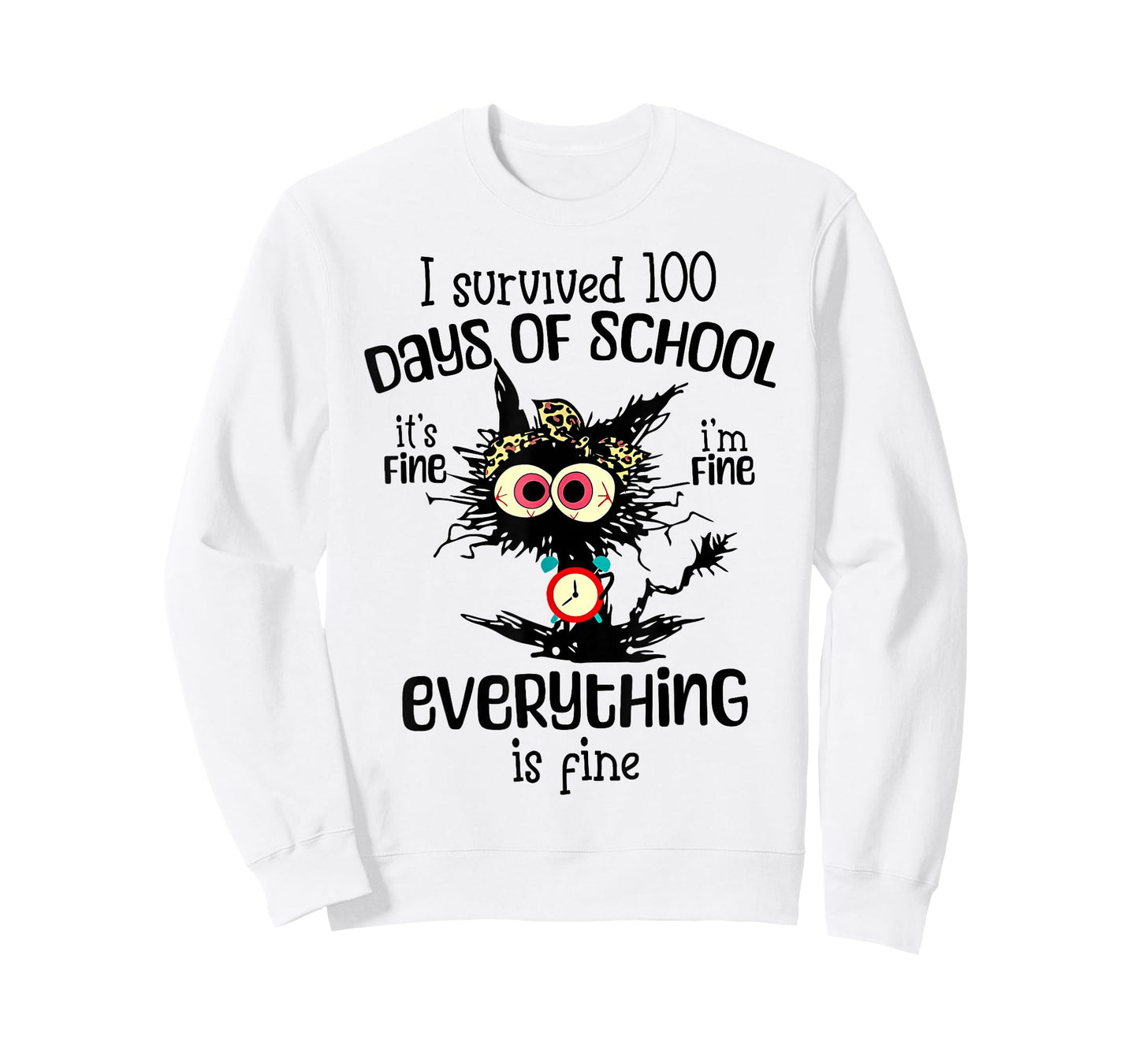 I Survived 100 Days of School Funny Teacher Boys Girls Kids T-Shirt