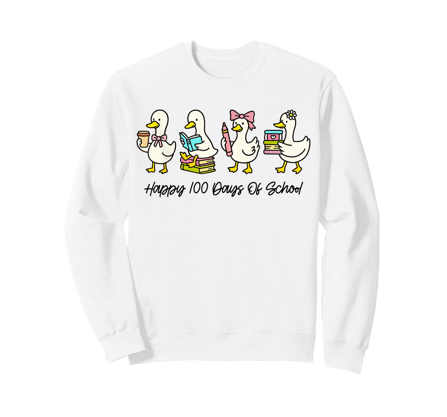 Happy 100 Days of School Goose Teacher Kid 100th Day Smarter T-Shirt
