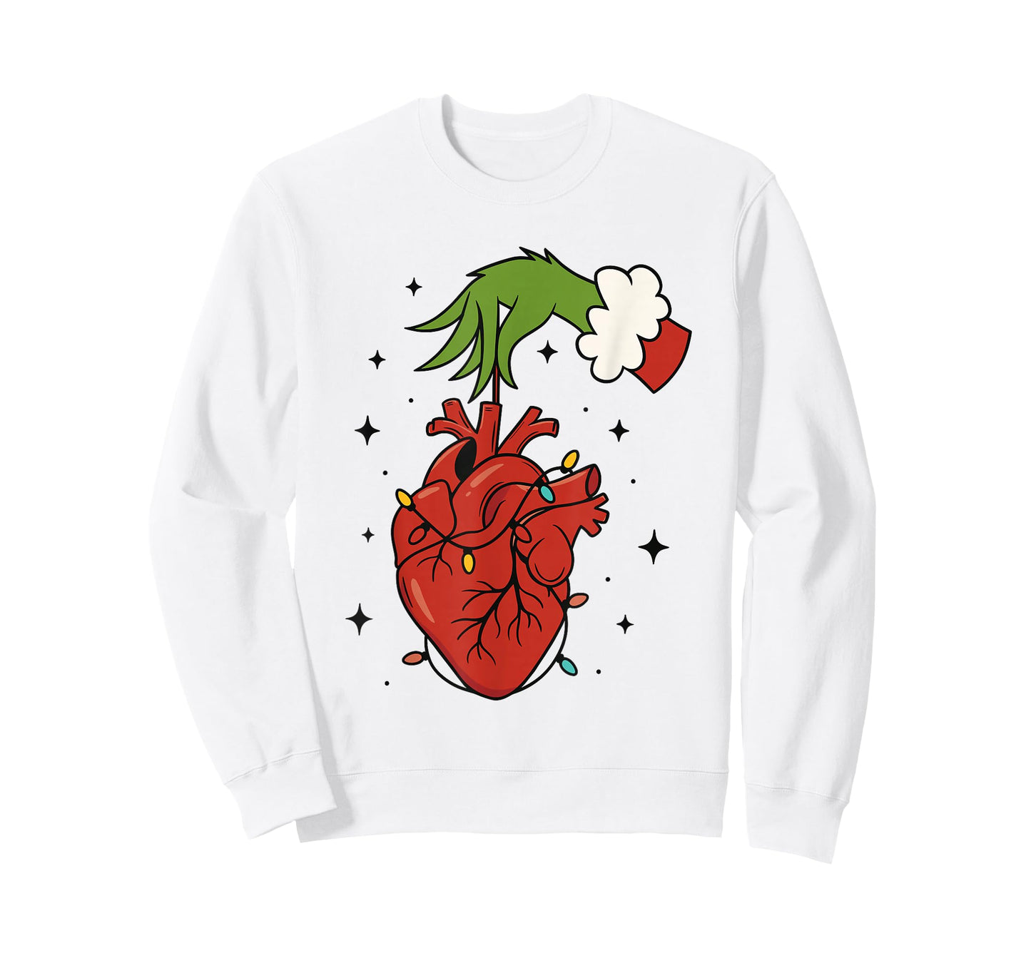 Cardiology Nurse Christmas, Cardiac Nurse Christmas Crew T-Shirt