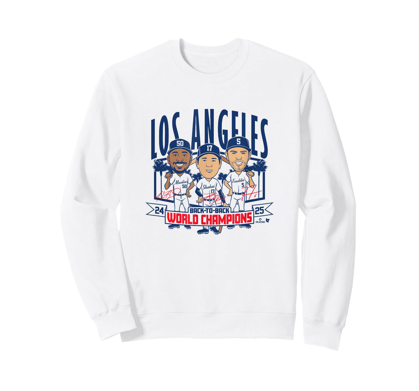 LA Baseball - Back-to-Back World Champs Caricatures T-Shirt