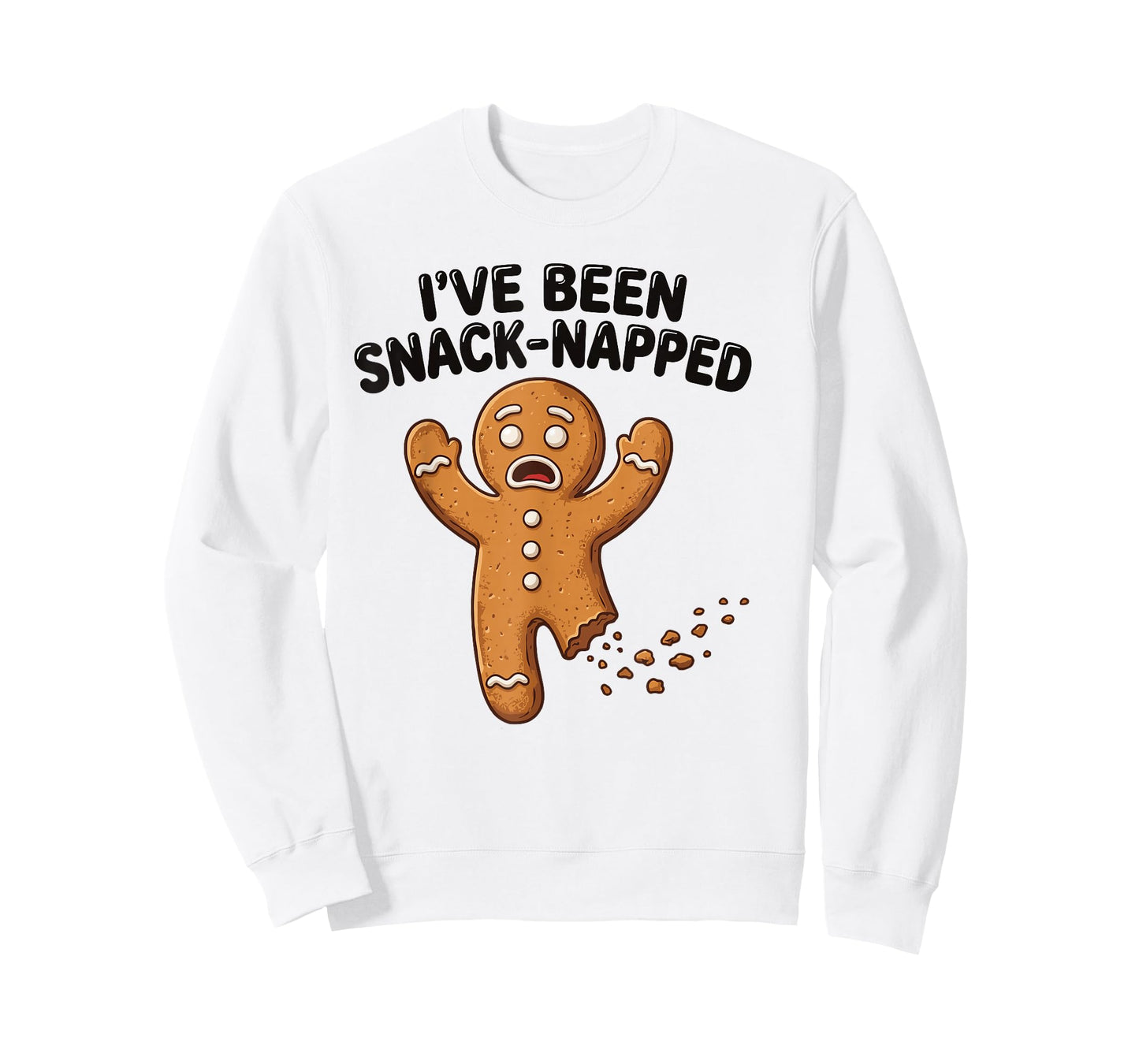 I've Been Snack Napped Gingerbread Man Funny Pun Cookies T-Shirt