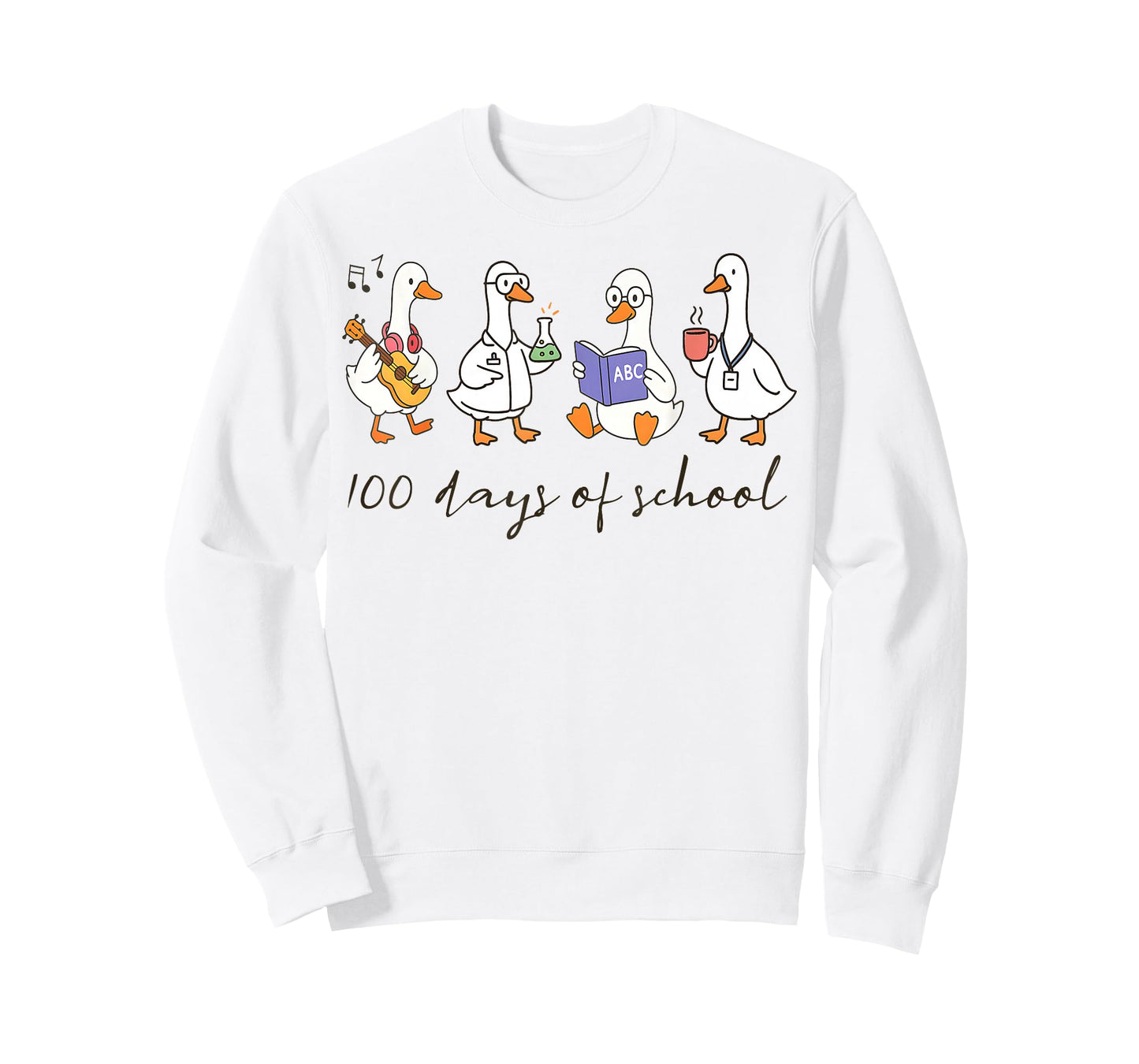 100 Days of School Goose 100th Day of School Boys Girls Kids T-Shirt