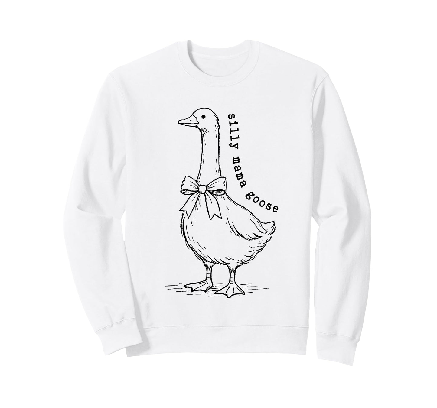 Silly Mama Goose Mothers Day Coquette Bow Mom Life Women T-Shirt