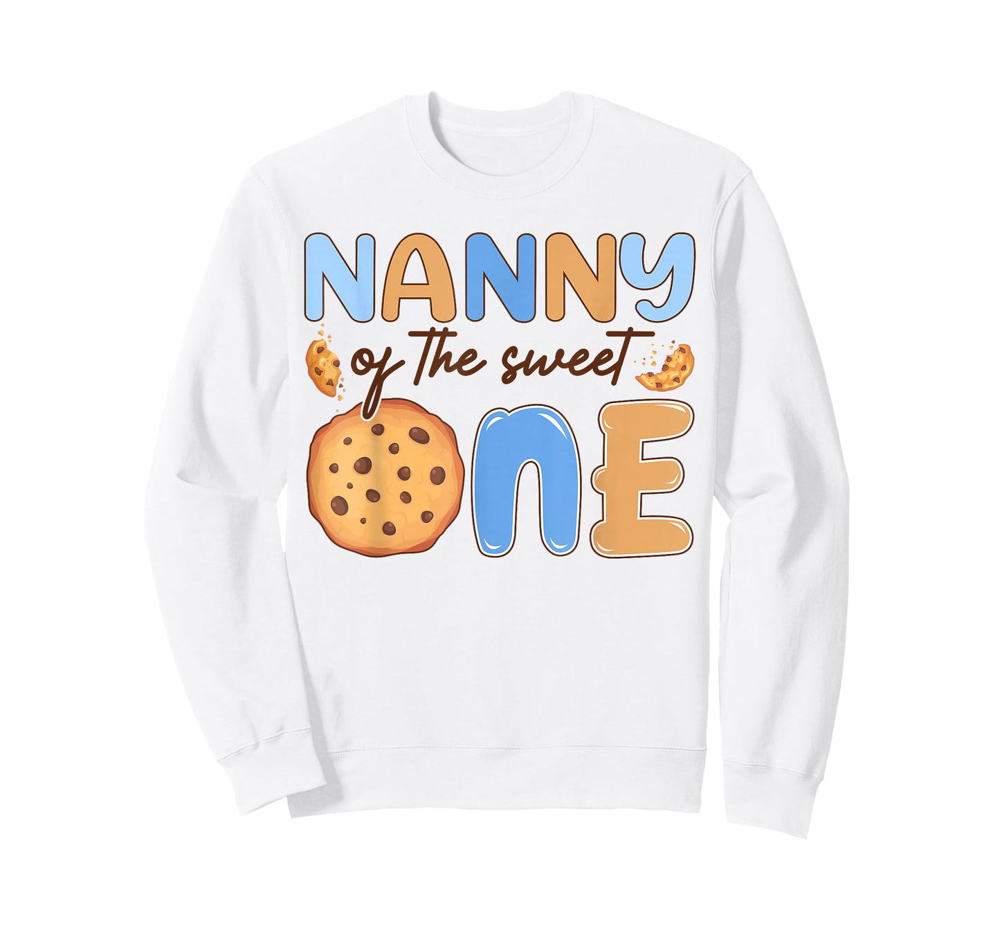 Nanny of The Sweet One Cookies and Milk Birthday Party T-Shirt