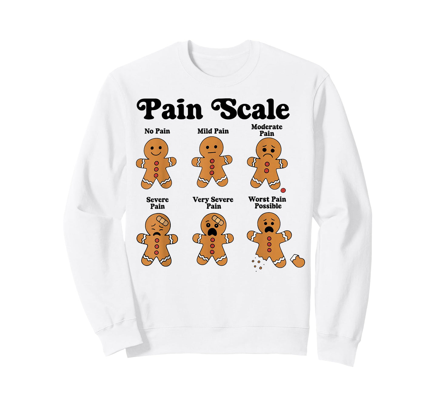 Pain Scale Funny Gingerbread Man Christmas Nurse Holiday Men T-Shirt