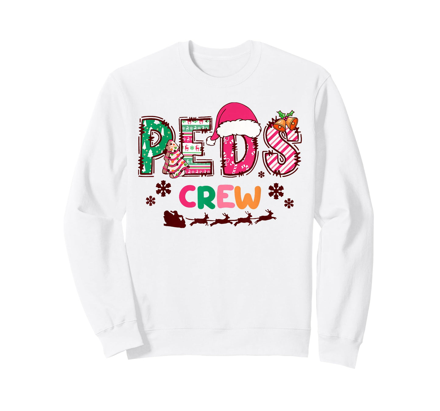 Peds Crew Christmas Pediatric Nurse Team T-Shirt