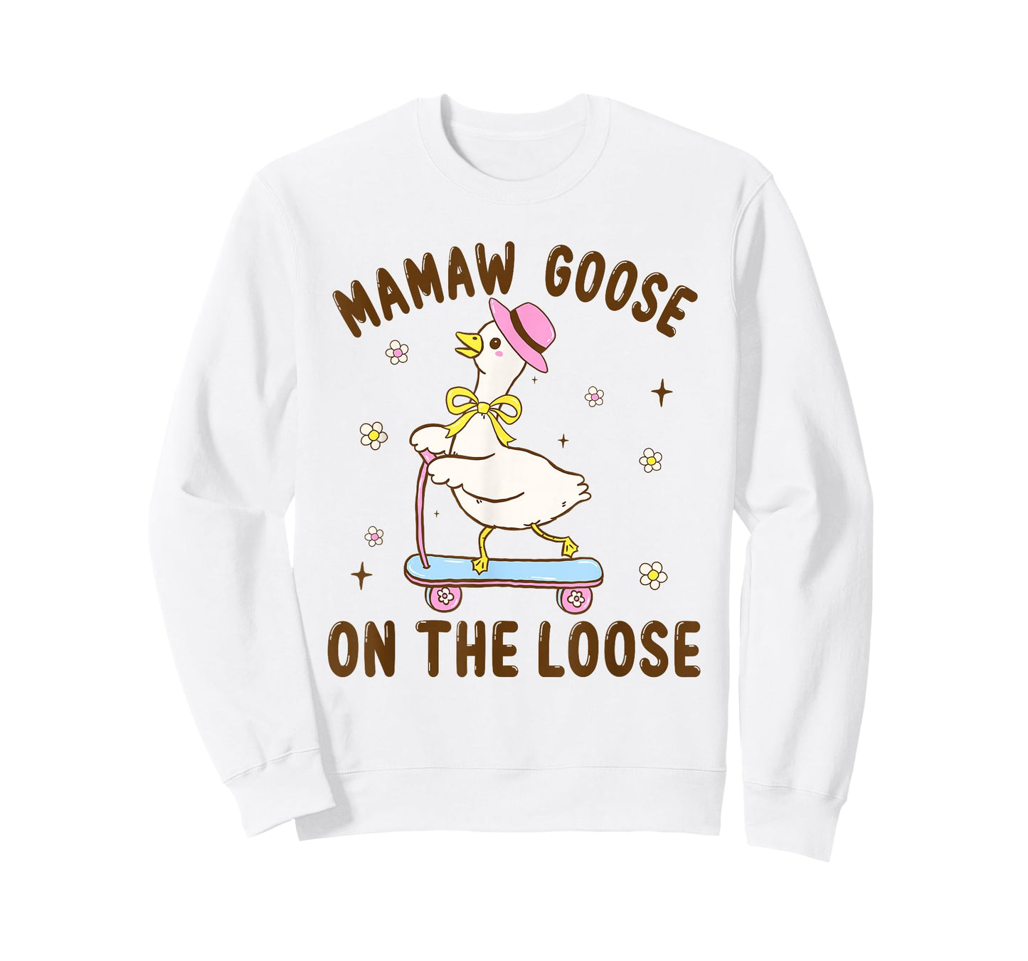 Mamaw Goose On The Loose Funny Birthday Matching Family T-Shirt