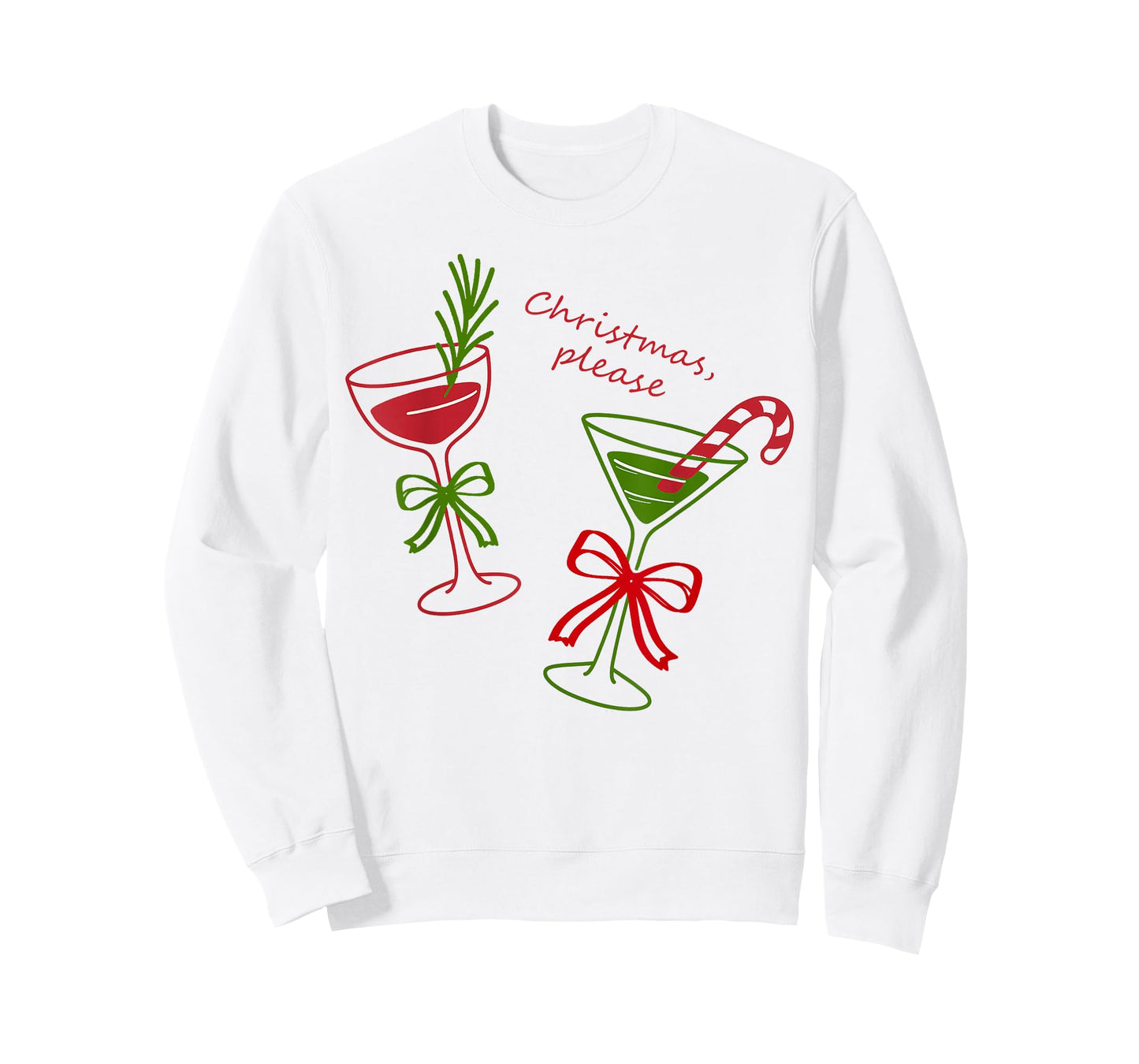 Merry Cocktails Christmas Please Cute Festive Cocktail T-Shirt