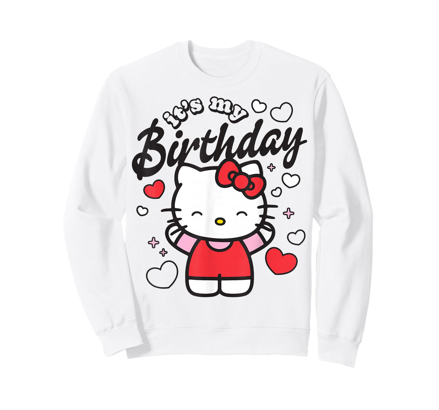 Hello Kitty It's My Birthday Hello Kitty Happy Cheer Hearts T-Shirt