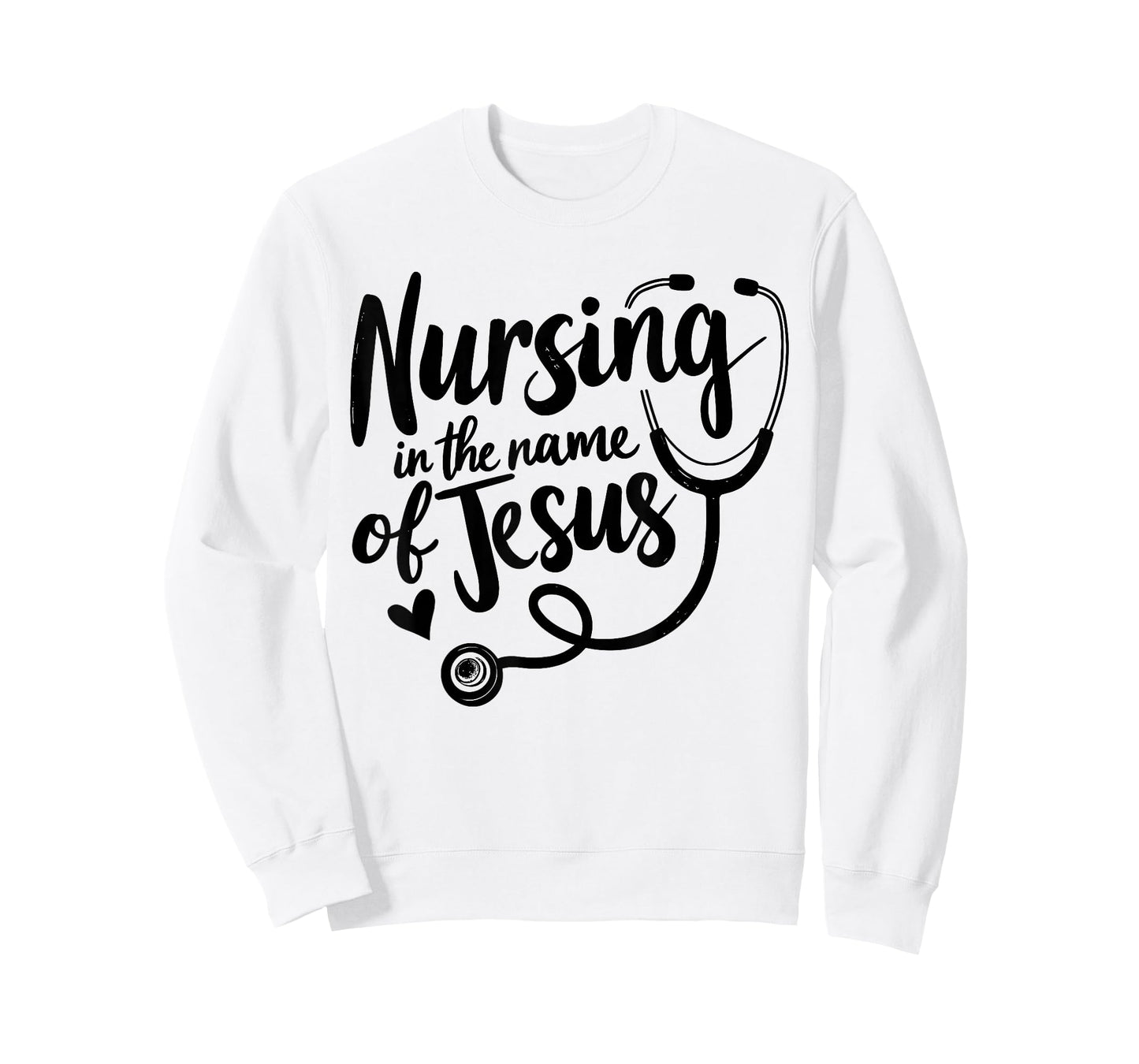 Nursing in The Name of Jesus Christian Nurse T-Shirt