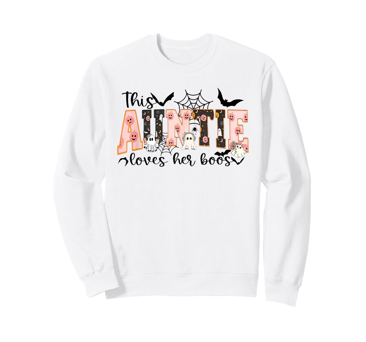 This Auntie Loves Her Boos Halloween Ghost T-Shirt