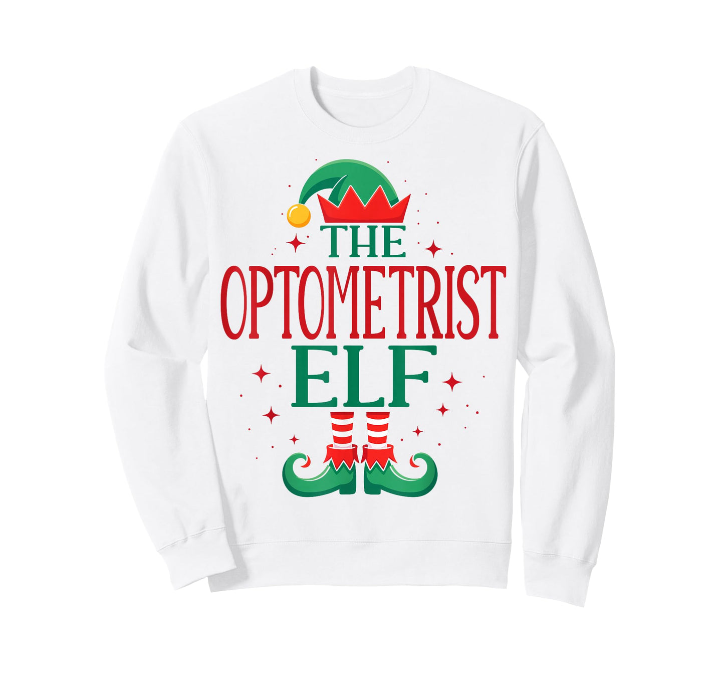 Funny Optometrist Elf Christmas Holiday for Medical Staff T-Shirt