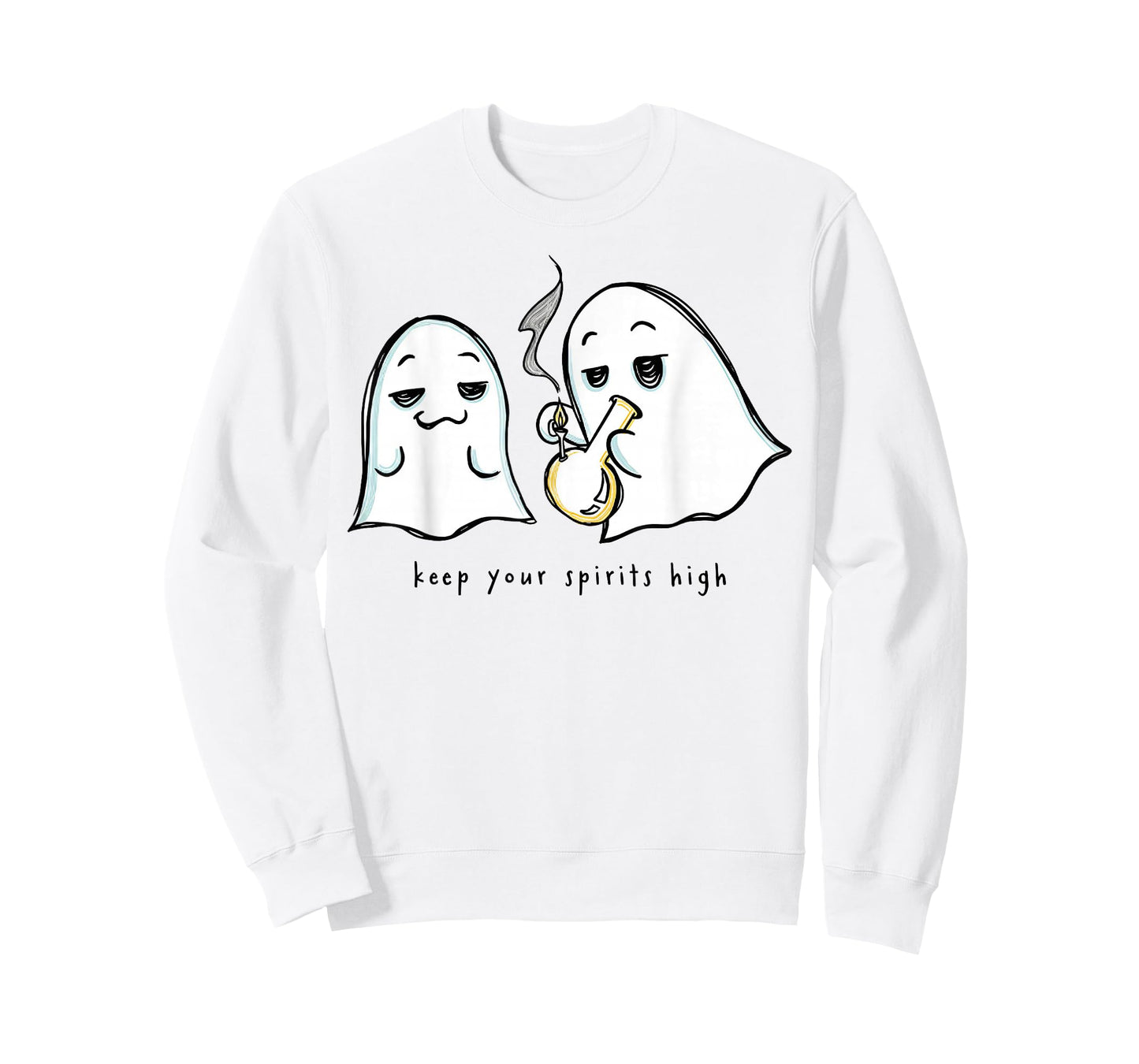 Keep Your Spirits High Funny Ghost Weed T-Shirt