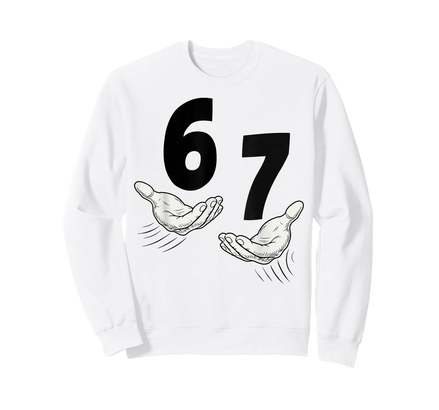 Six Seven 67 Hands 6 7 Kids 67 Teen Boys 6-7 Meme Funny T-Shirt