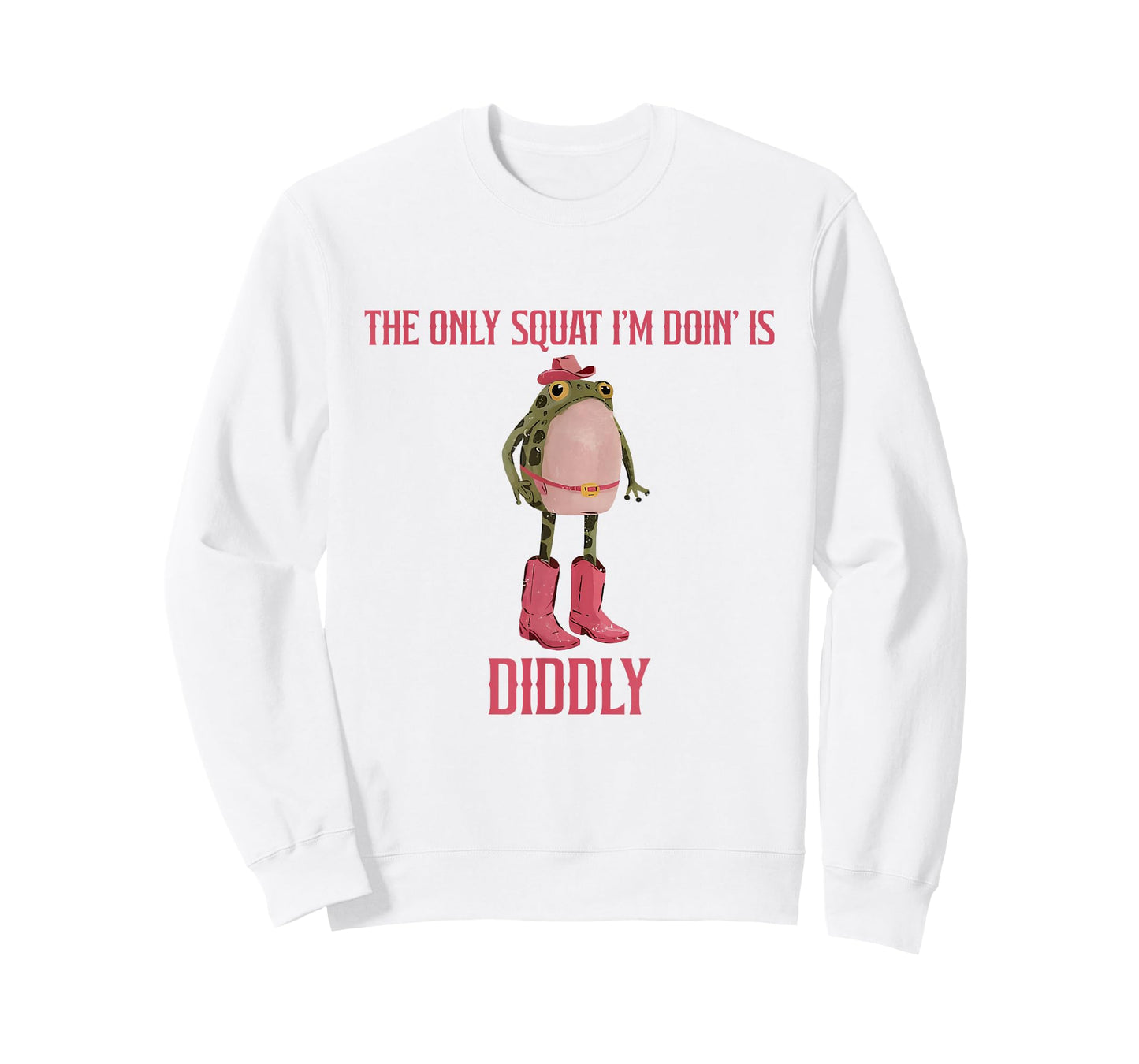 The Only Squat I'm Doin' is Diddly Funny Cowboy Frog T-Shirt