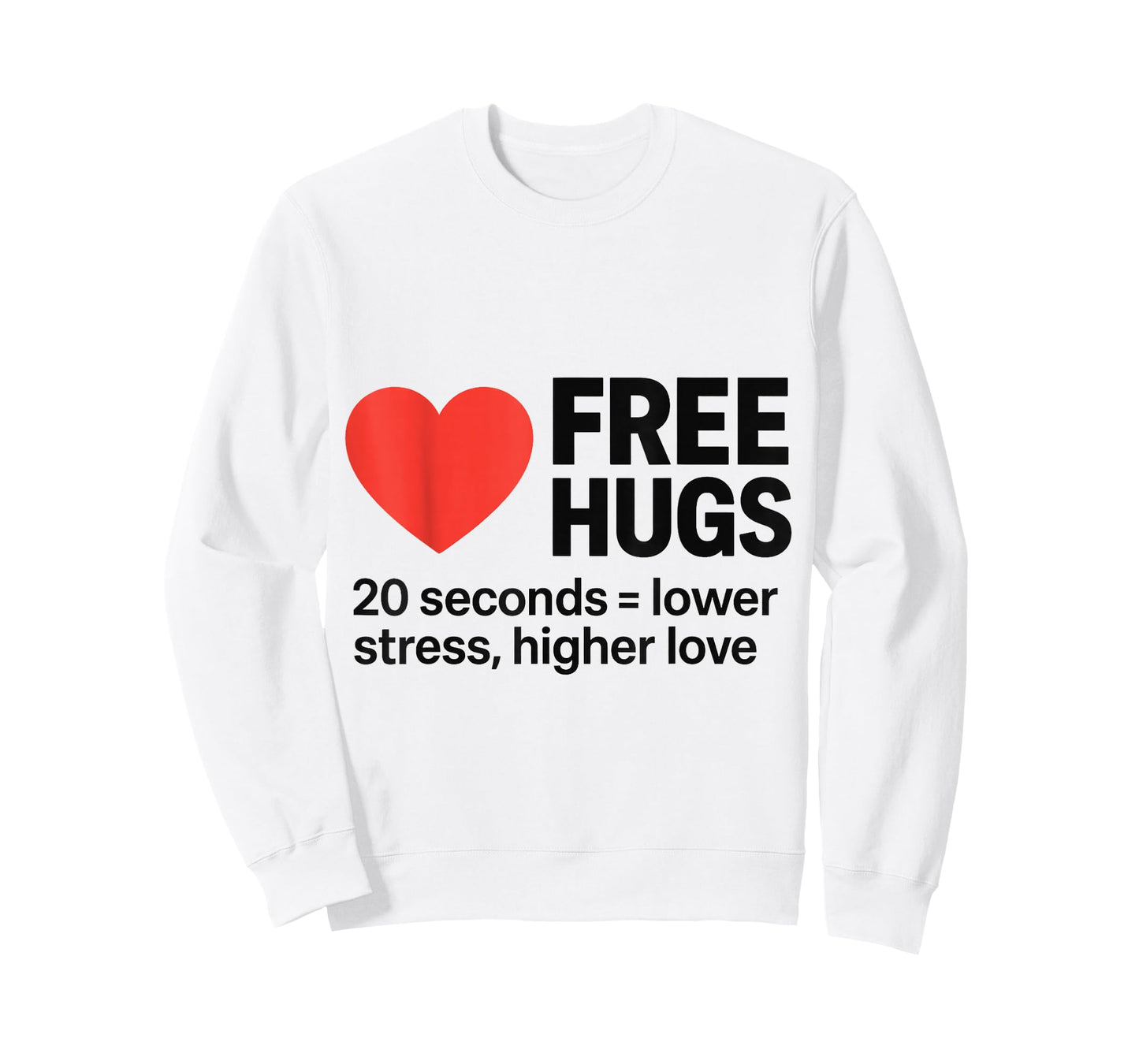 Free Hugs – 20 Second Hug Benefits Positivity Design T-Shirt