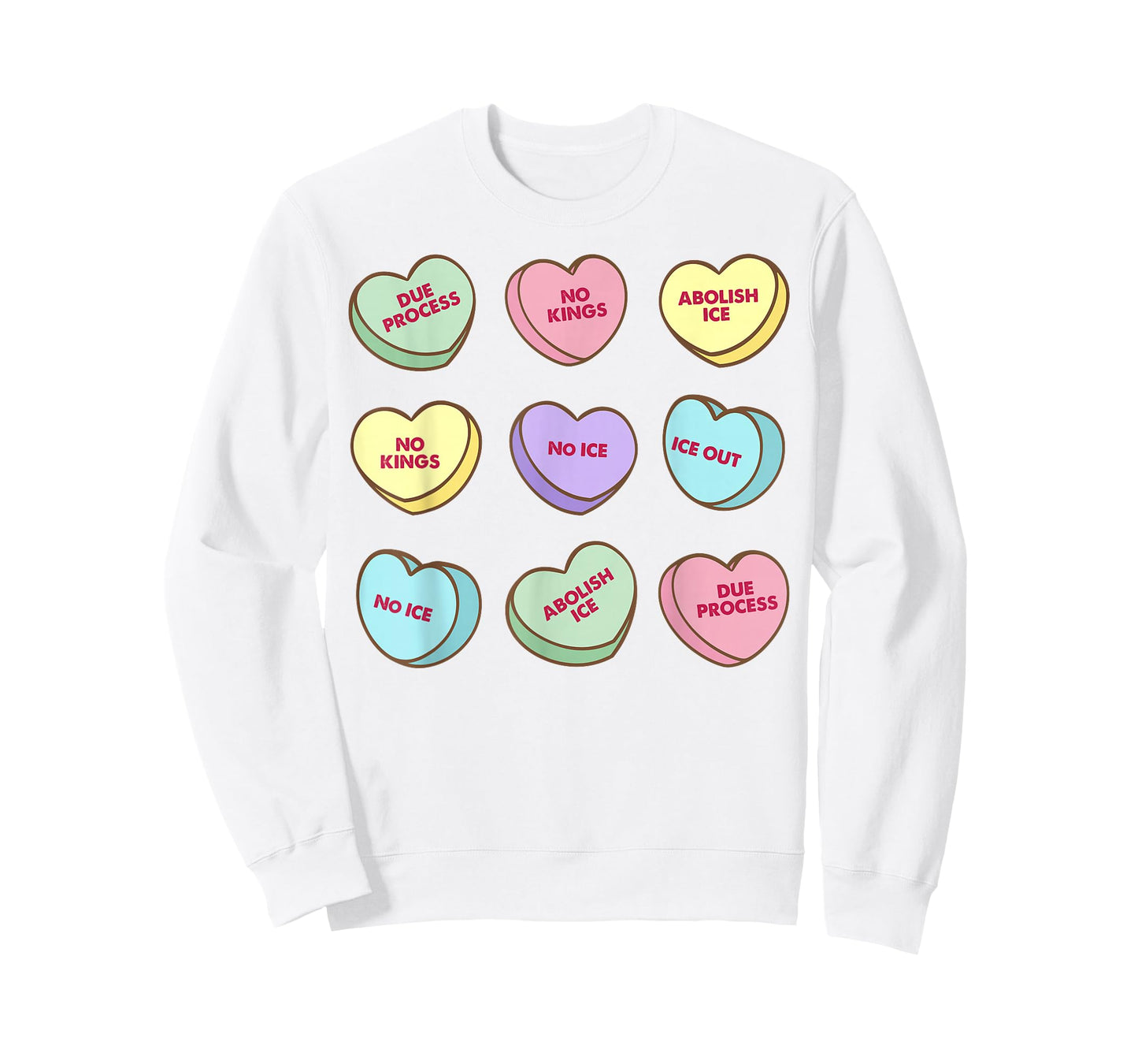 No Ice Valentine's Day Candy Heart Funny Abolish Ice T-Shirt