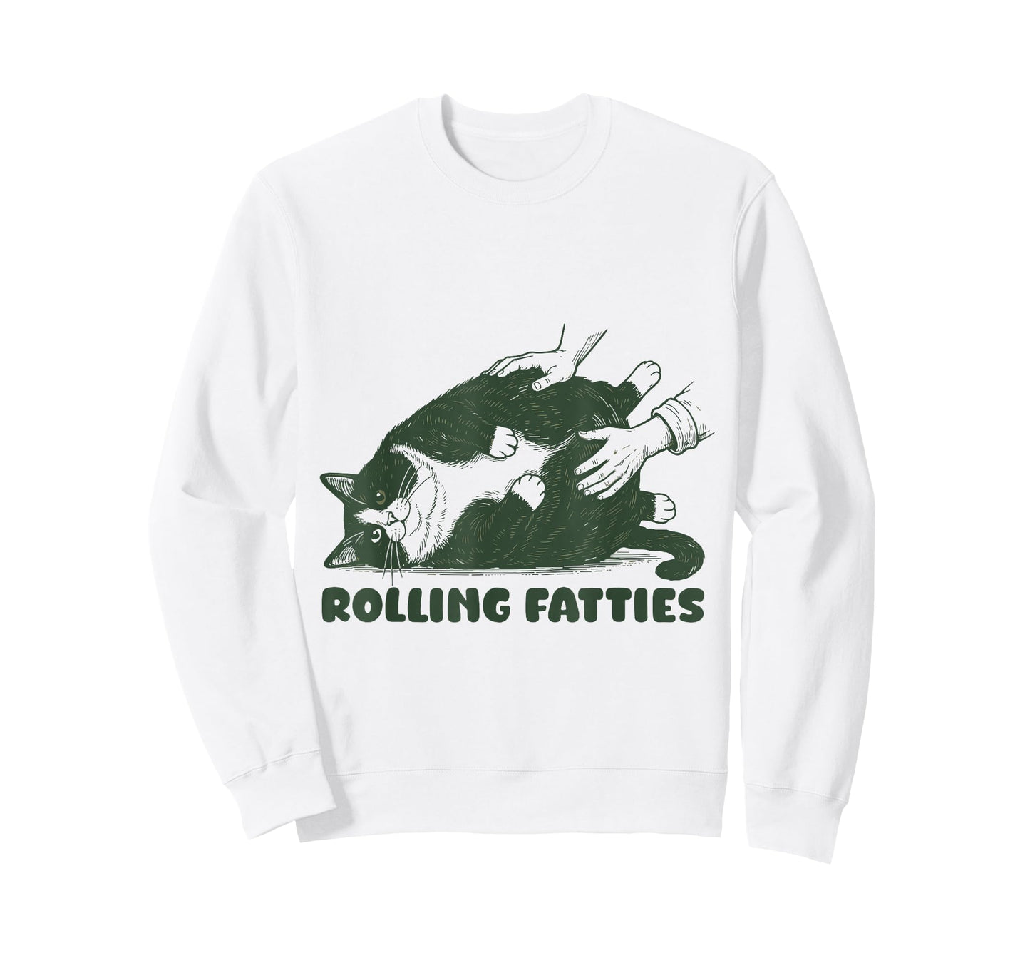 Rolling Fatties Tuxedo Cat Funny Cute Tuxedo Lover T-Shirt