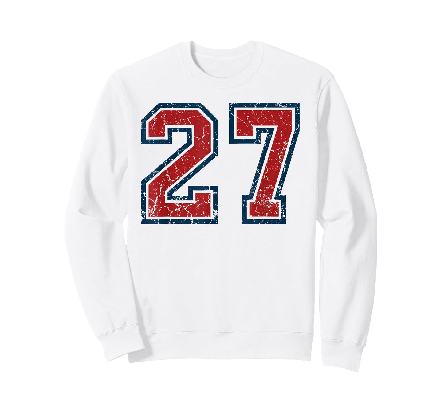 Red and Blue Sports Number 27 Jersey Uniform Player Fan T-Shirt