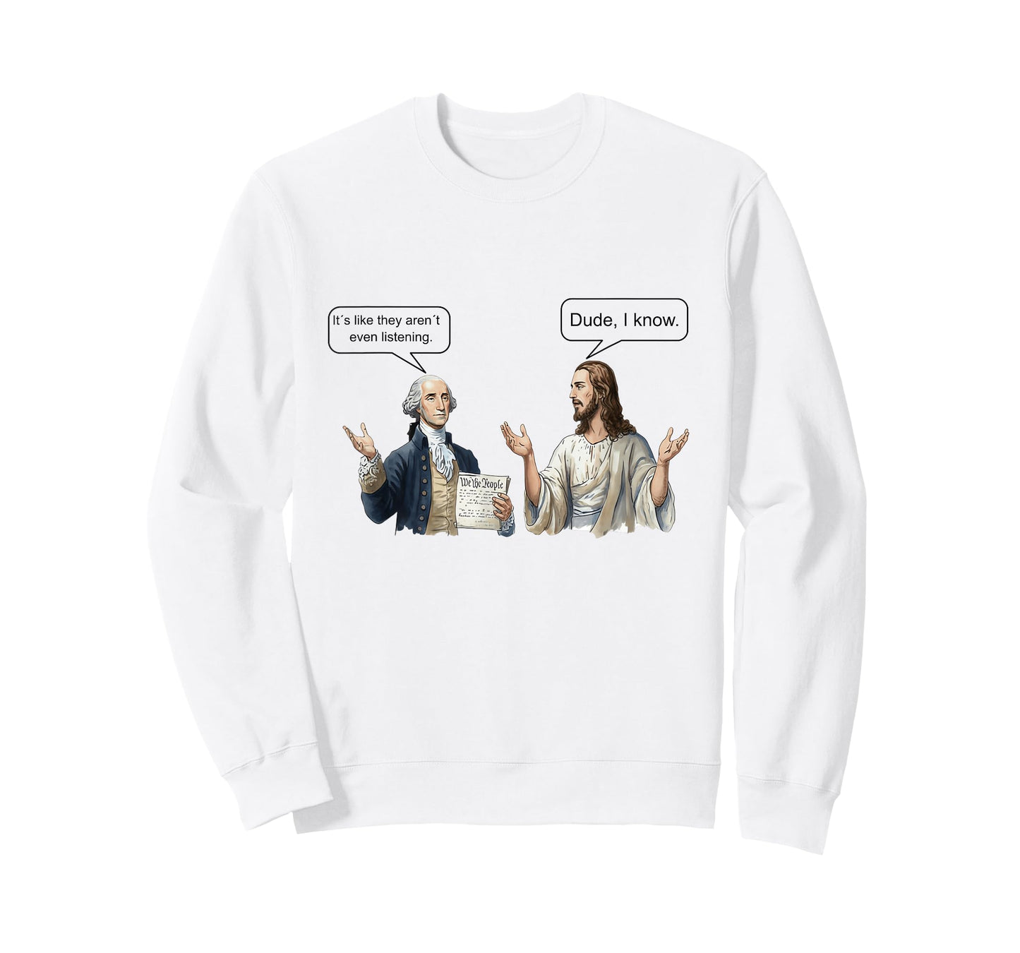 George Washington and Jesus Christ Discussion Meme T-Shirt