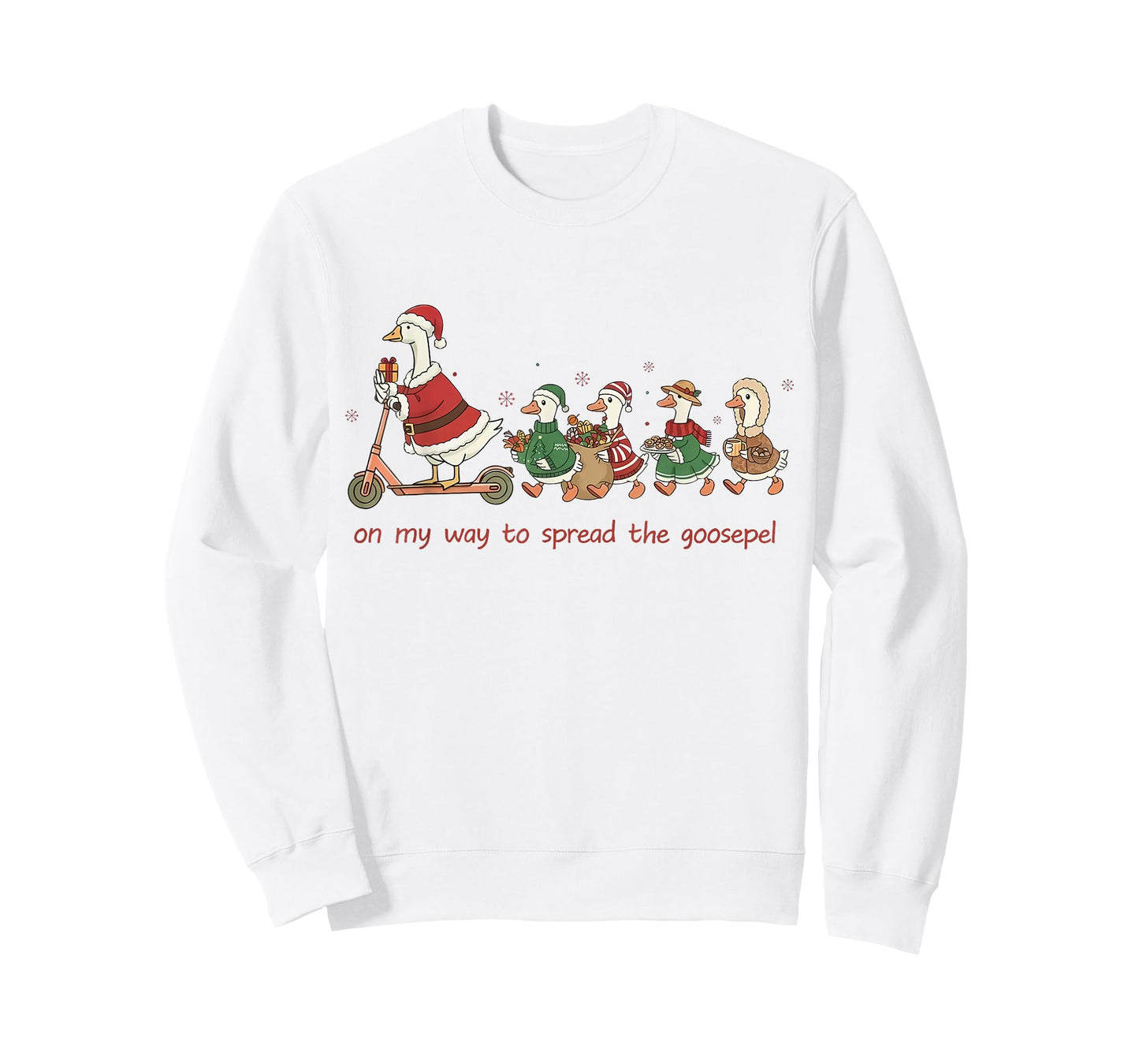 On My Way to Spread The Goosepel Funny Christian Faith Goose T-Shirt