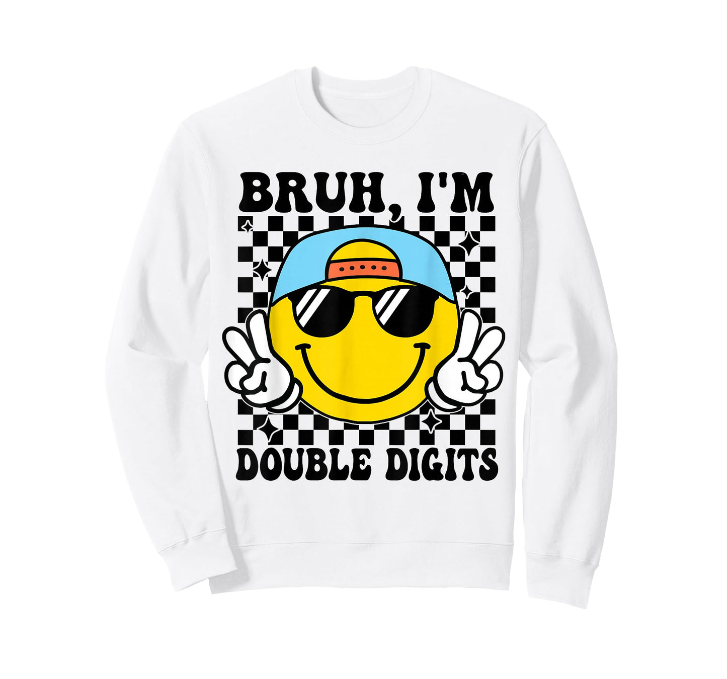 Bruh I'm Double Digits 10 Year Old boy Birthday 10 Birthday T-Shirt