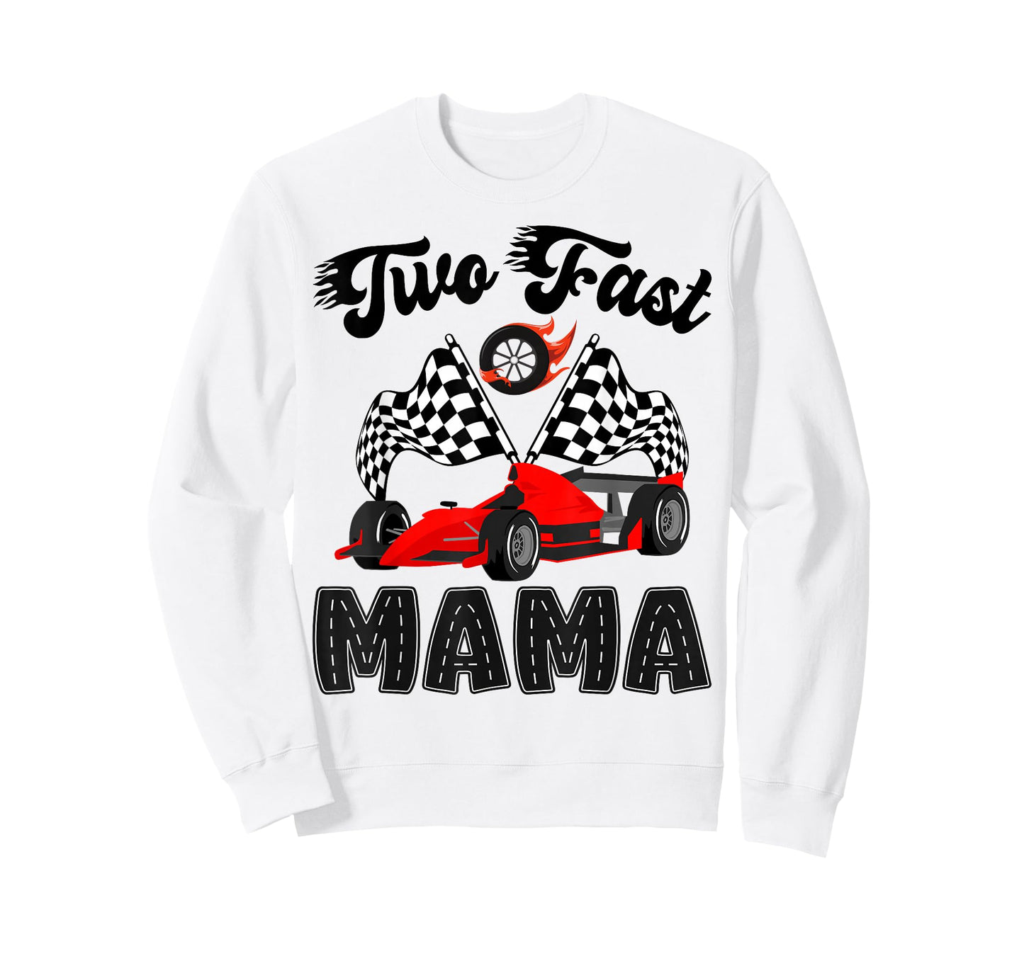 Two Fast Mama of The Birthday Boy Racing Car Party T-Shirt