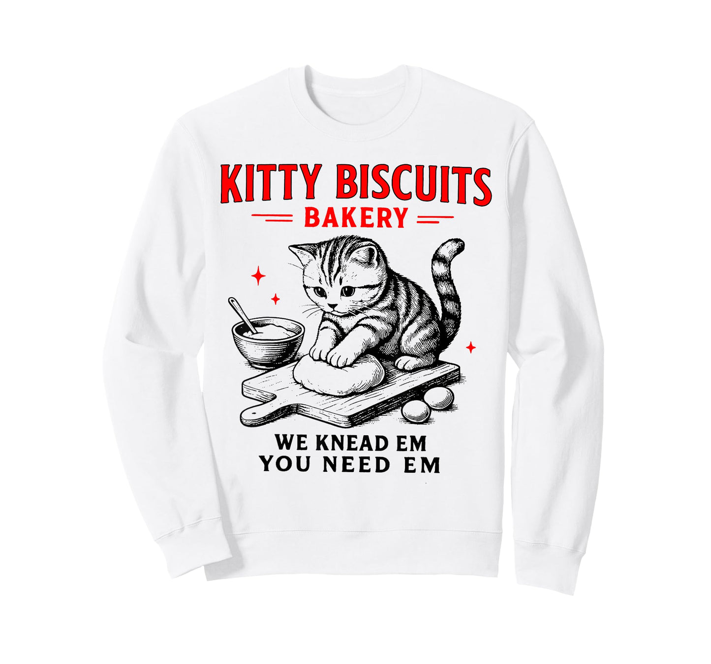 Kitty Biscuits Bakery We Knead Em You Need Em Funny Cat T-Shirt