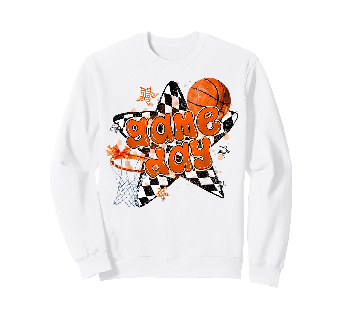 Retro Game Day Basketball for Girl Women Kids Basketball Mom T-Shirt