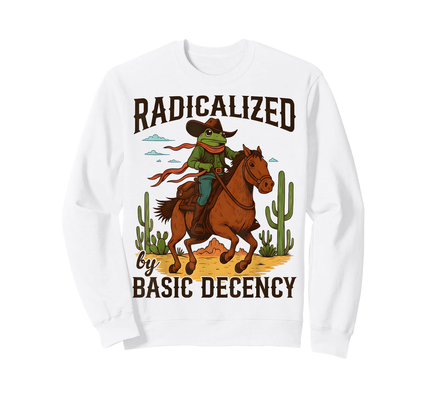 Retro Radicalized by Basic Decency Cowboy Frog T-Shirt