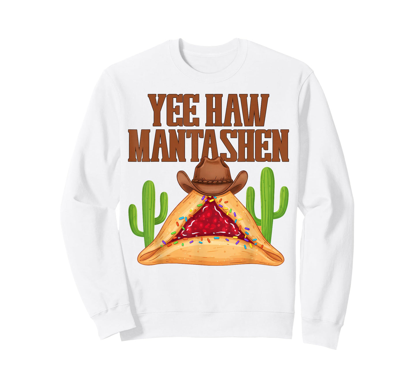Yee Haw-Mantashen Funny Western Purim Cowboy Hamantaschen T-Shirt