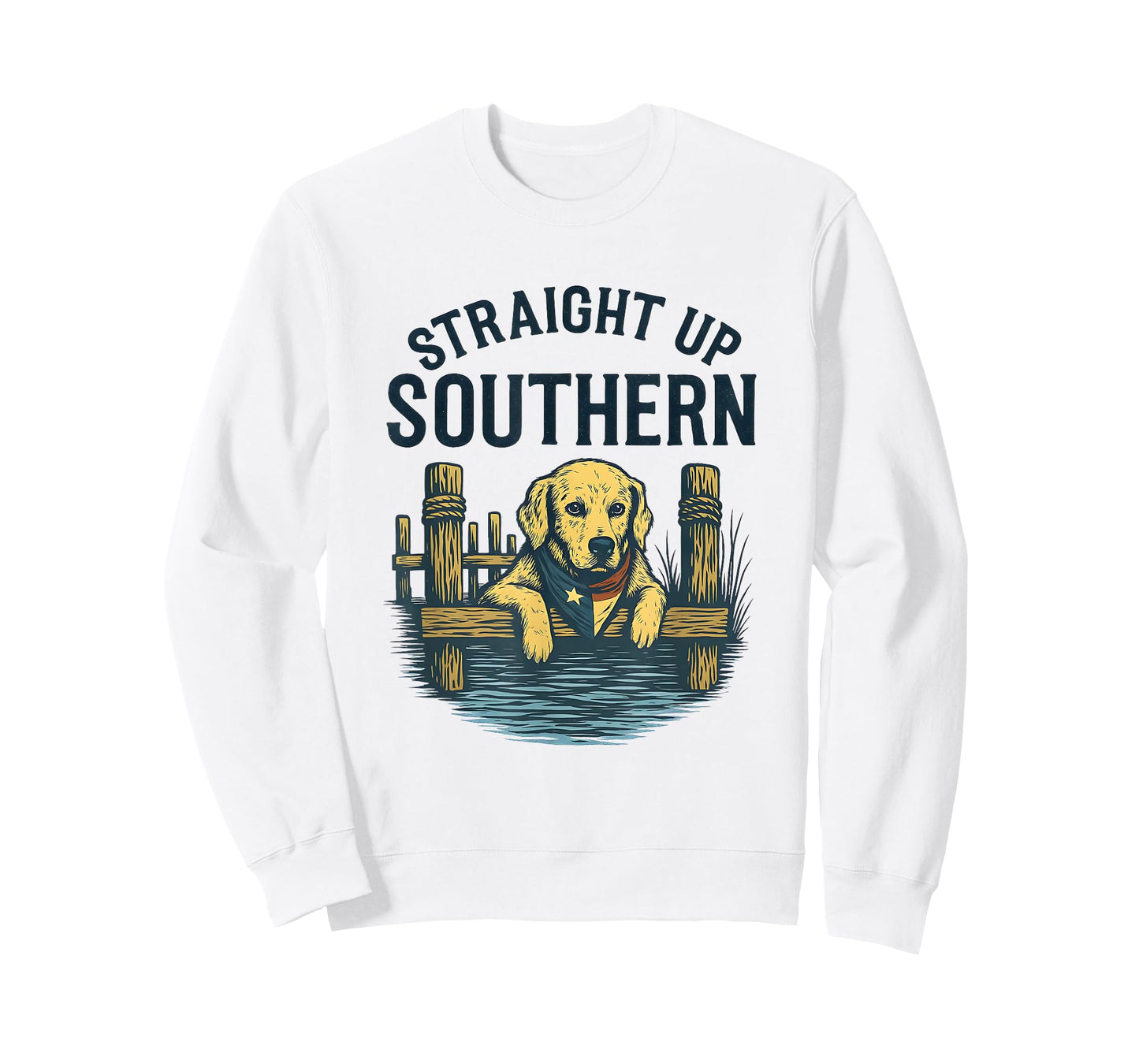 Straight Up Southern Dog Lover Rustic Country Lake Life T-Shirt
