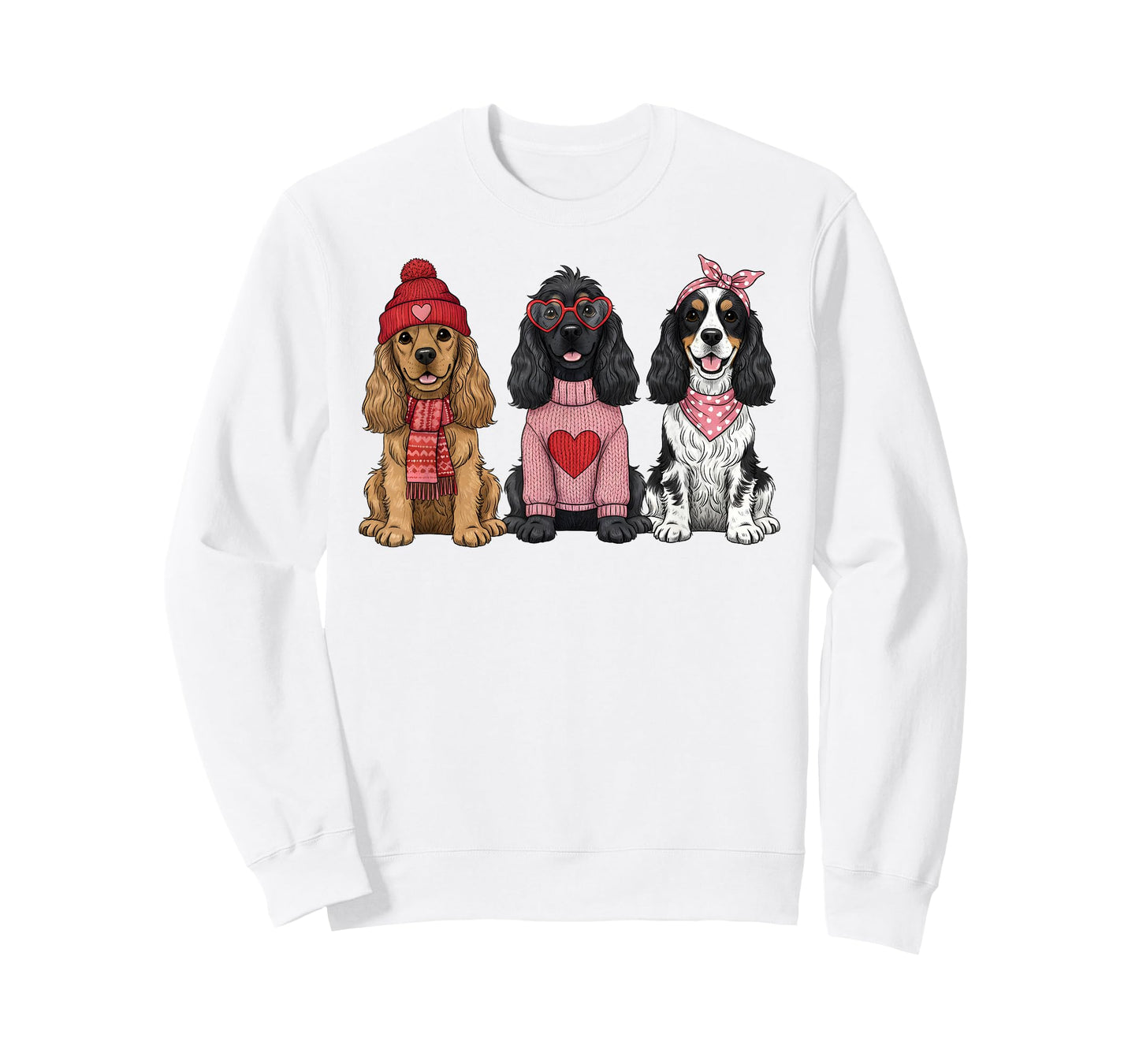 Cute American Cocker Spaniel Valentine Dog T-Shirt